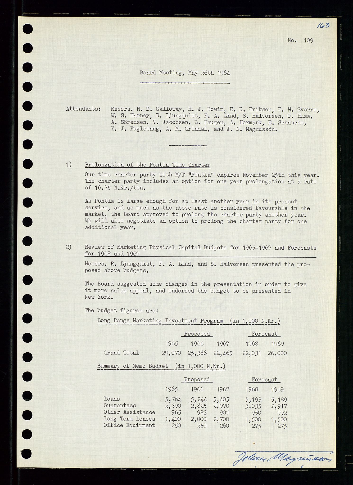 Pa 0982 - Esso Norge A/S, AV/SAST-A-100448/A/Aa/L0001/0004: Den administrerende direksjon Board minutes (styrereferater) / Den administrerende direksjon Board minutes (styrereferater), 1963-1964, p. 99