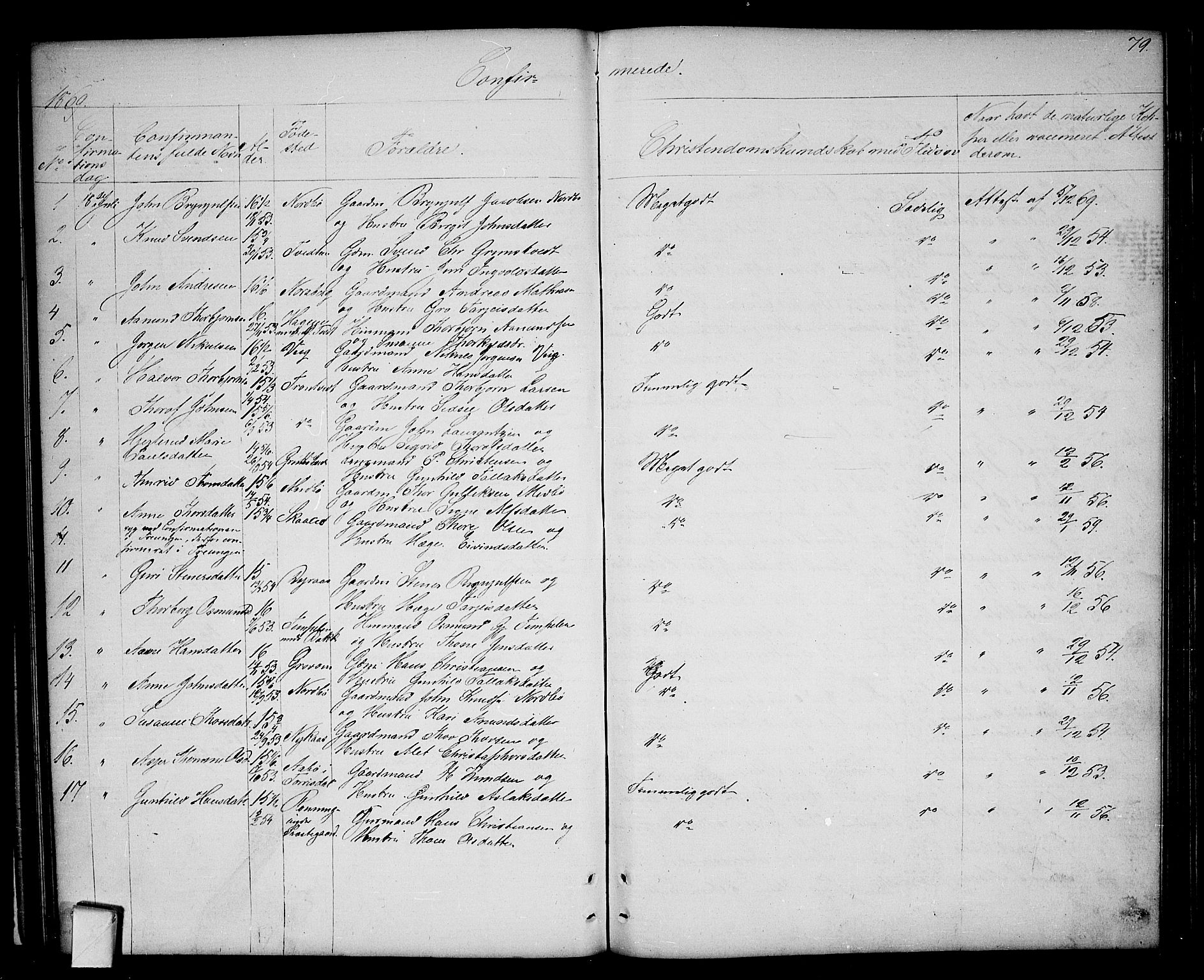 Nissedal kirkebøker, SAKO/A-288/G/Ga/L0002: Parish register (copy) no. I 2, 1861-1887, p. 79