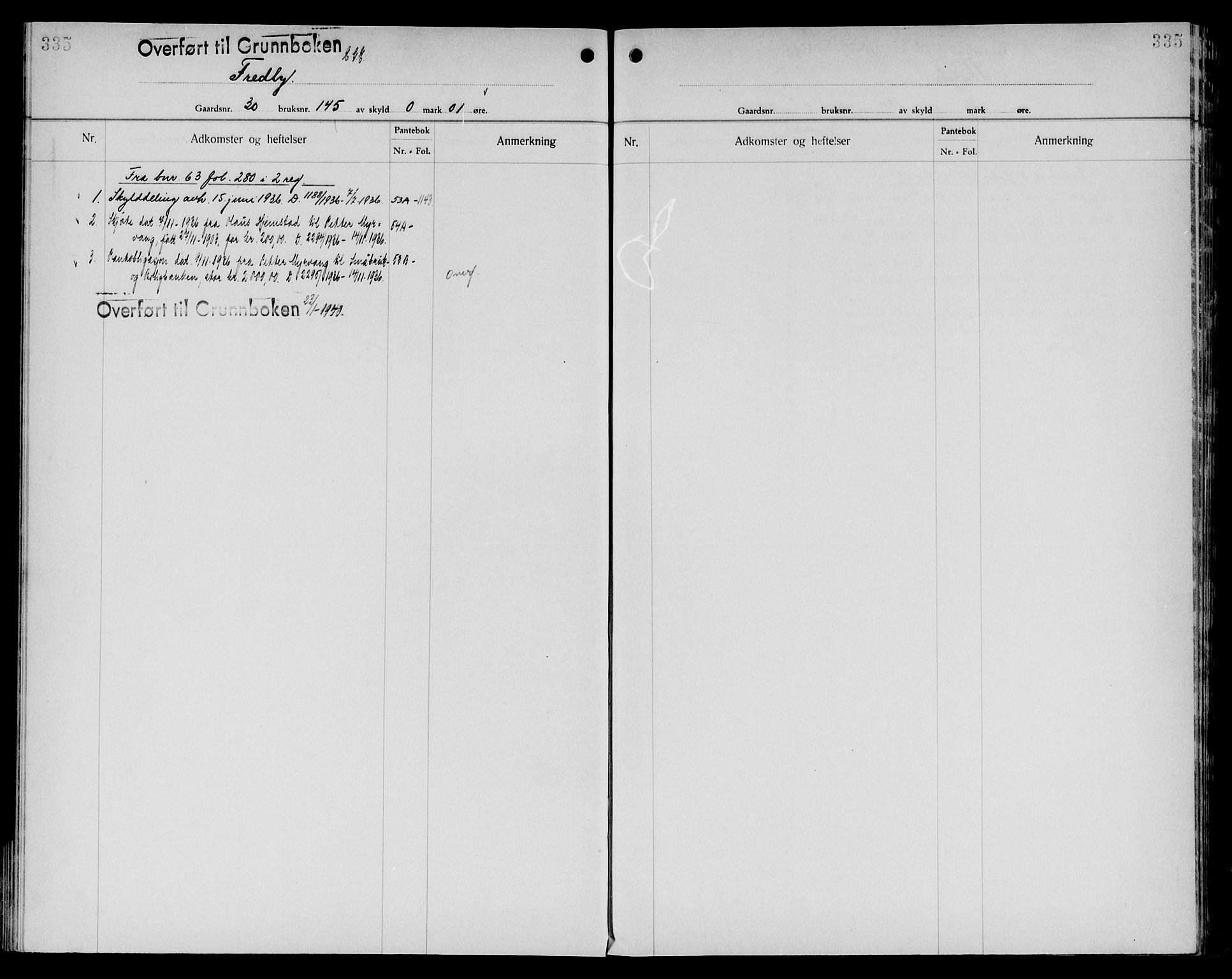 Sør-Østerdal sorenskriveri, AV/SAH-TING-018/H/Ha/Hab/L0046: Mortgage register no. 7, 1931-1950, p. 335