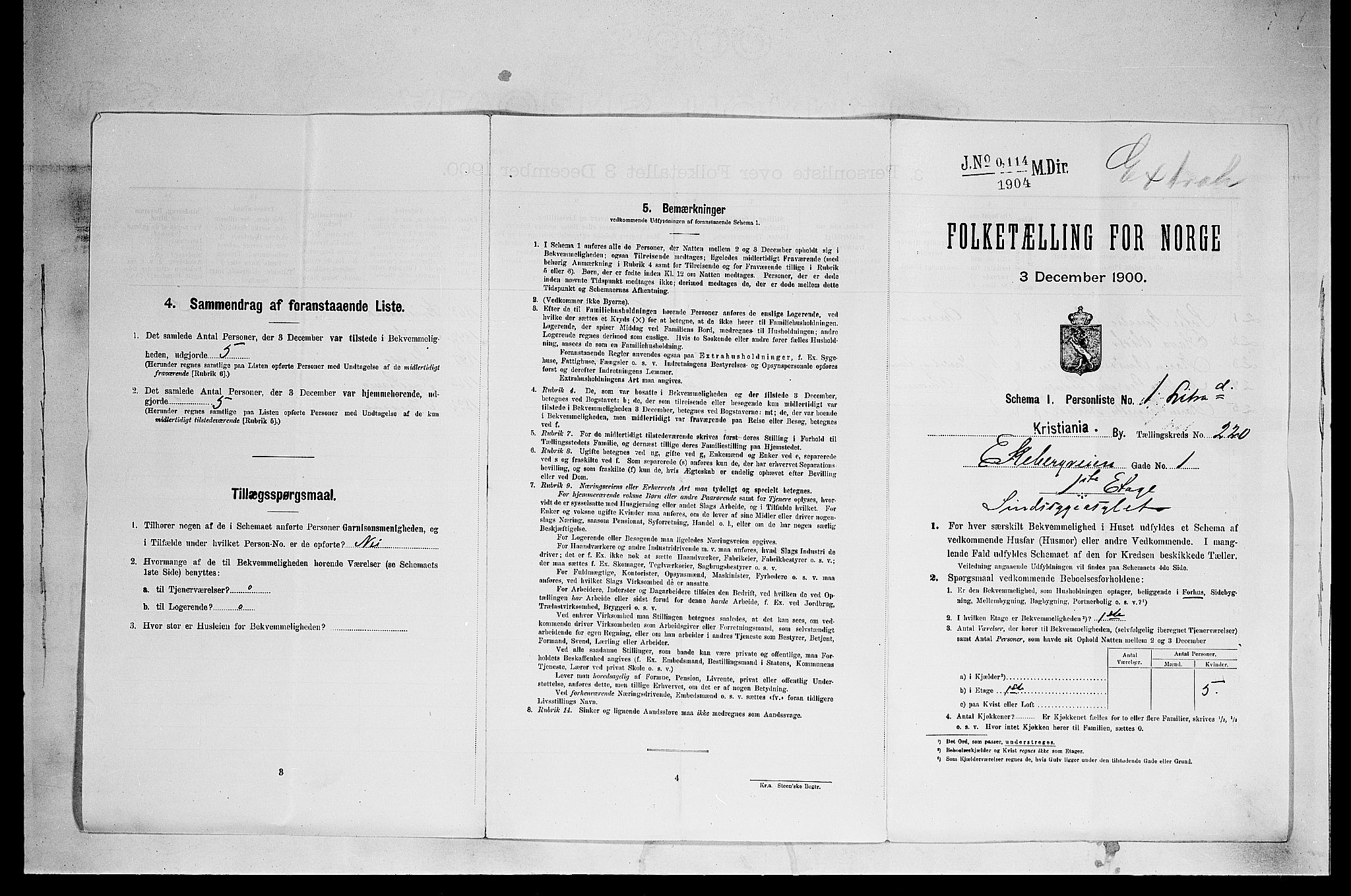 SAO, 1900 census for Kristiania, 1900, p. 18686