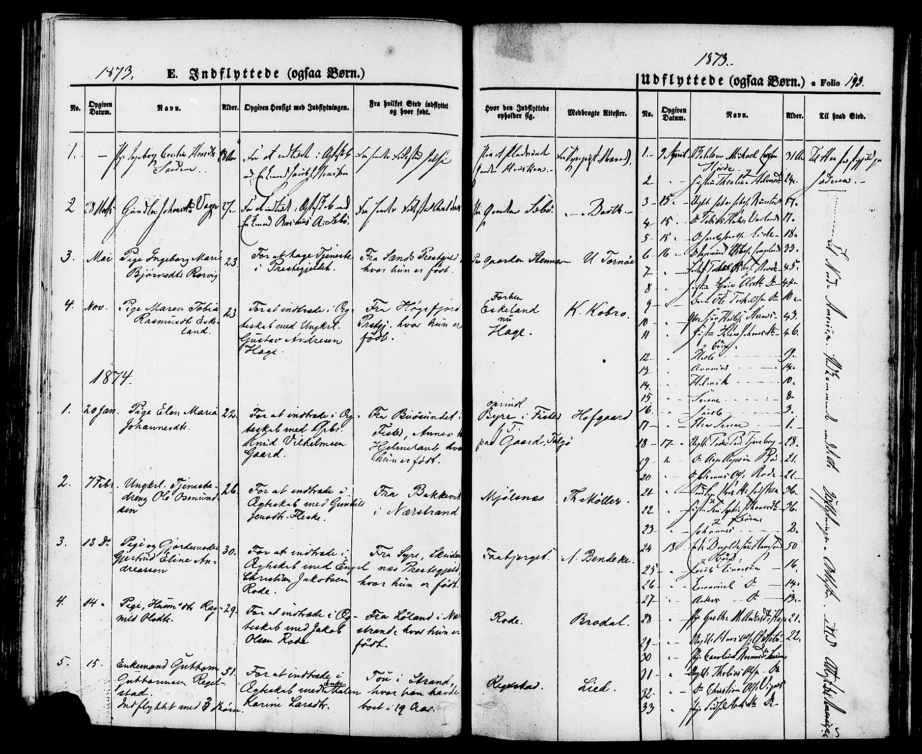 Finnøy sokneprestkontor, SAST/A-101825/H/Ha/Haa/L0008: Parish register (official) no. A 8, 1863-1878, p. 193