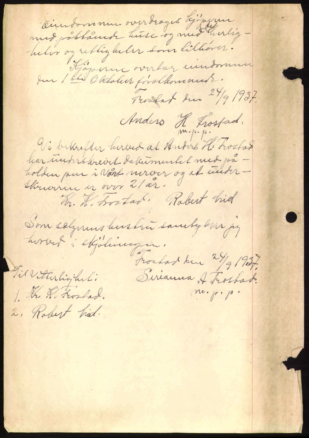Romsdal sorenskriveri, SAT/A-4149/1/2/2C: Mortgage book no. A3, 1937-1937, Diary no: : 1945/1937