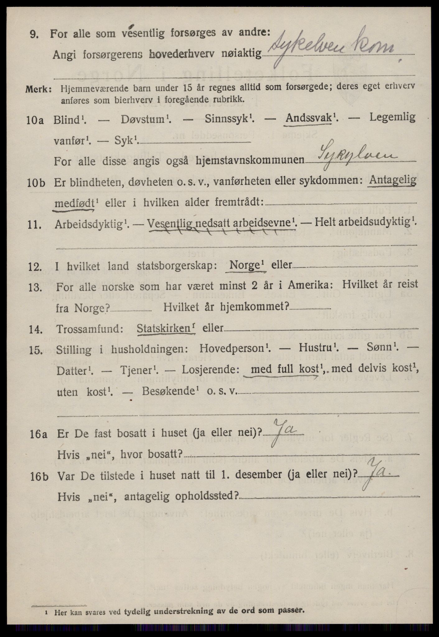 SAT, 1920 census for Sykkylven, 1920, p. 3026