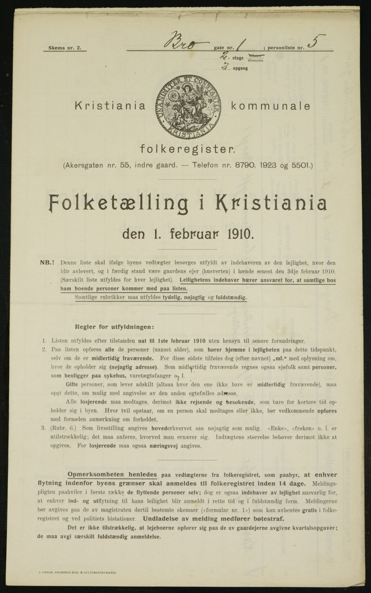 OBA, Municipal Census 1910 for Kristiania, 1910, p. 9302