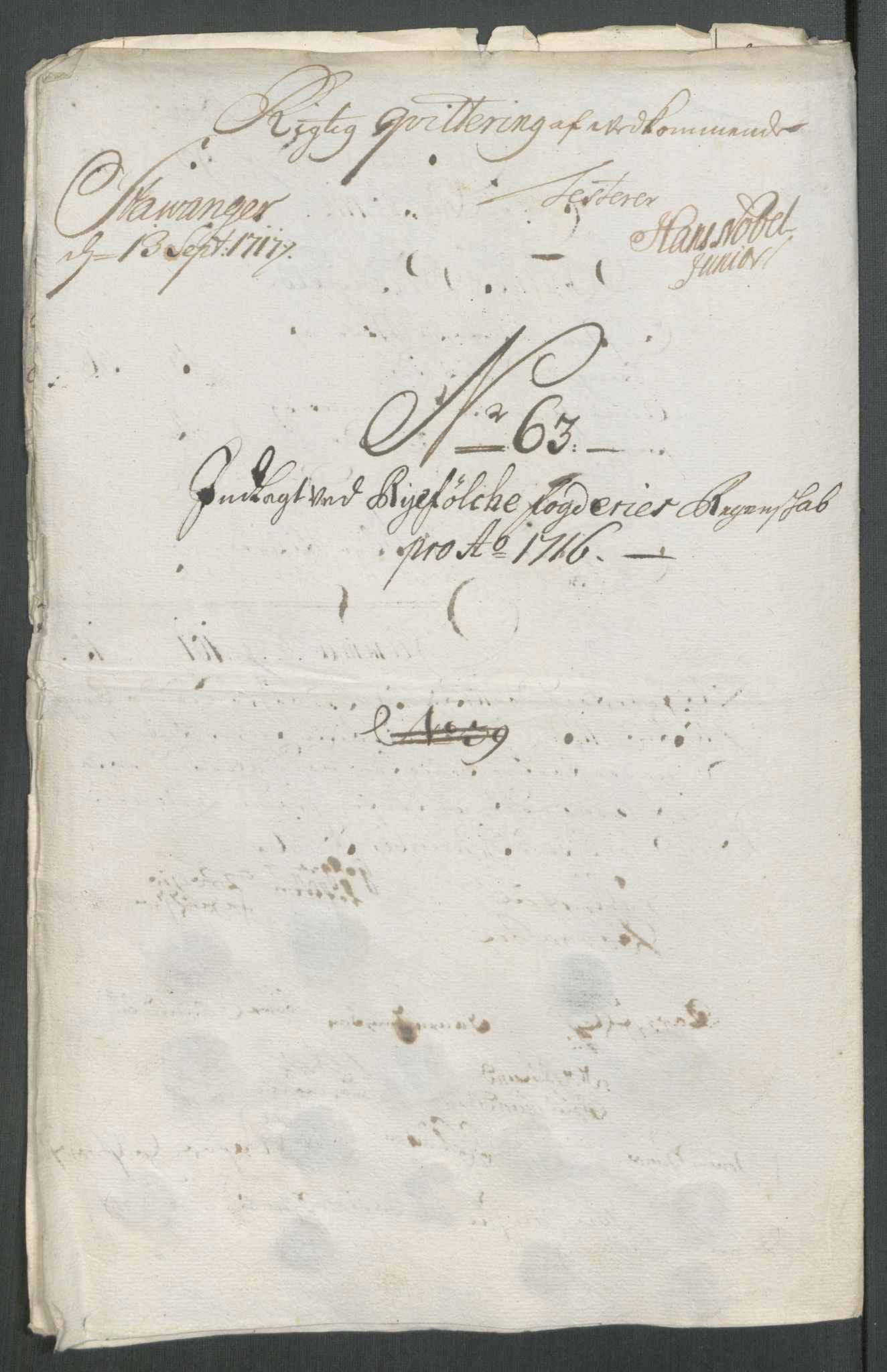 Rentekammeret inntil 1814, Reviderte regnskaper, Fogderegnskap, RA/EA-4092/R47/L2869: Fogderegnskap Ryfylke, 1716, p. 309