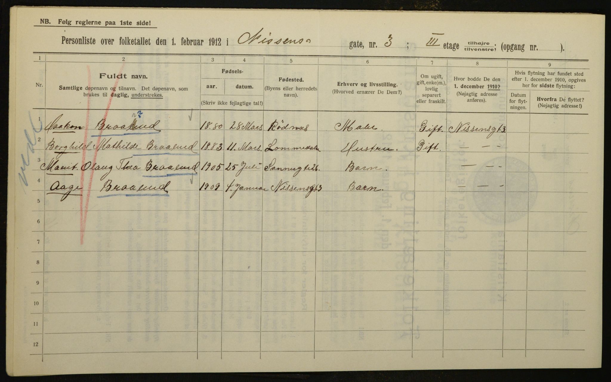 OBA, Municipal Census 1912 for Kristiania, 1912, p. 71748