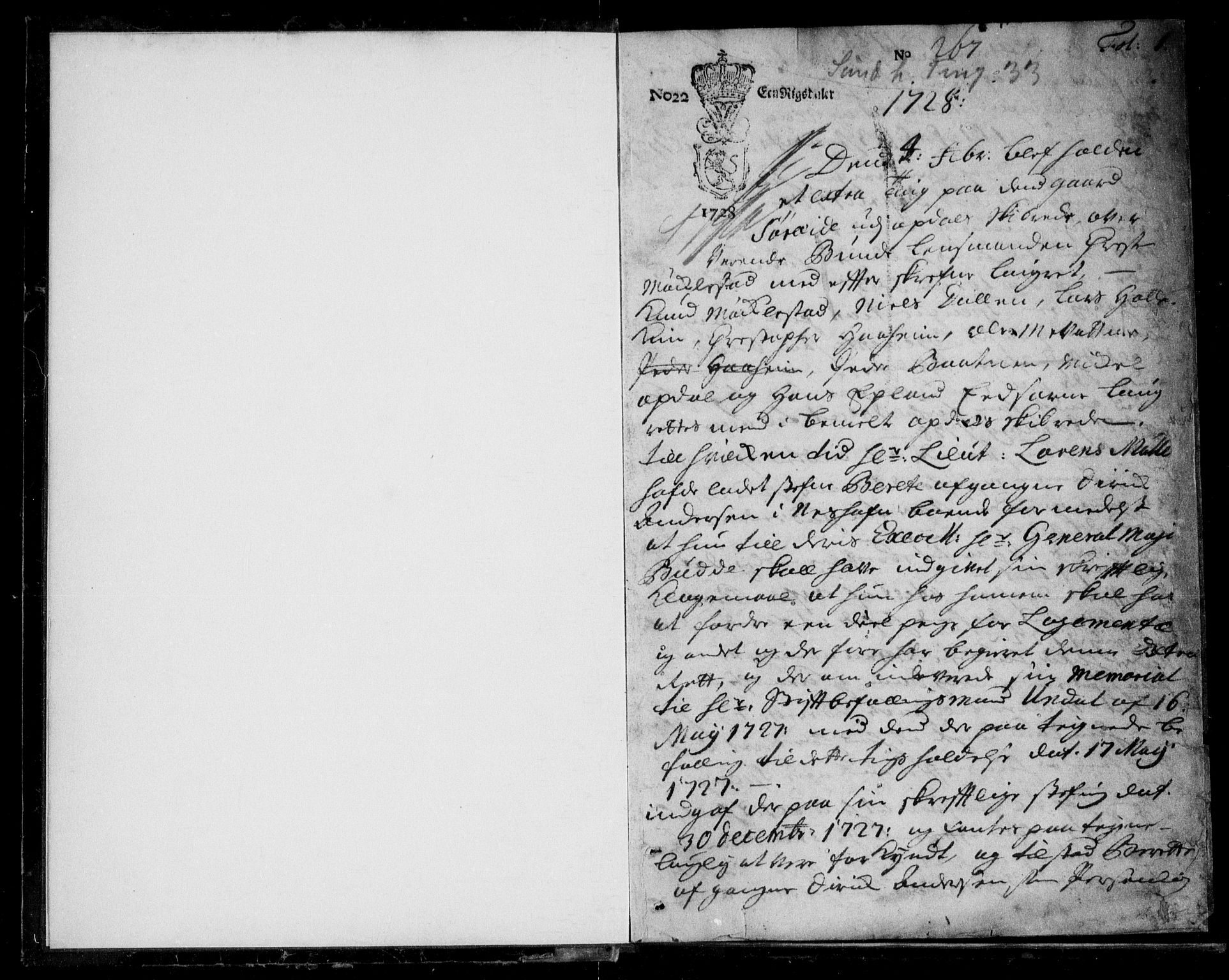 Sunnhordland sorenskrivar, SAB/A-2401/1/F/Faa/L0033: Tingbøker, 1728-1729, p. 0b-1a