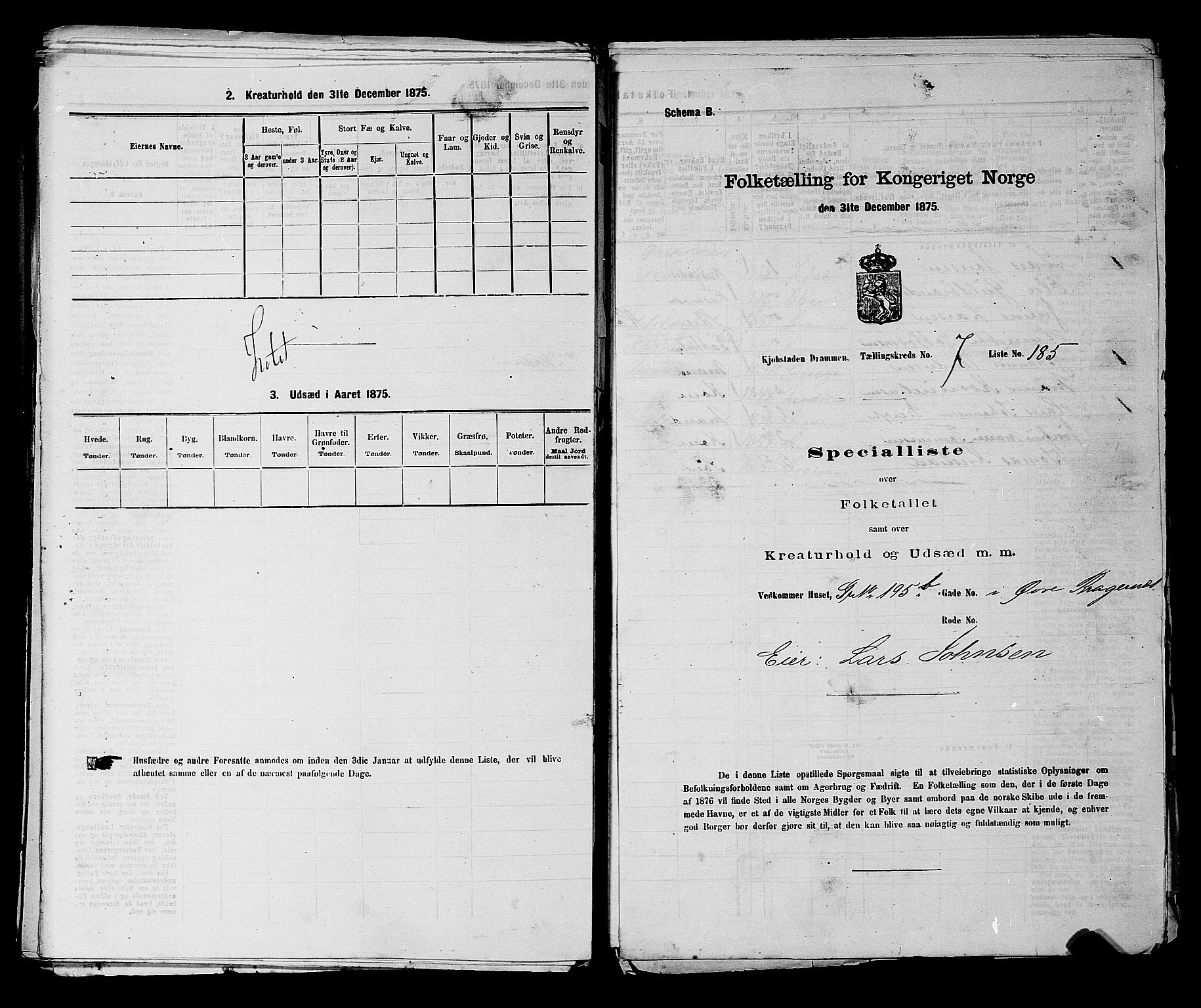 SAKO, 1875 census for 0602 Drammen, 1875, p. 662