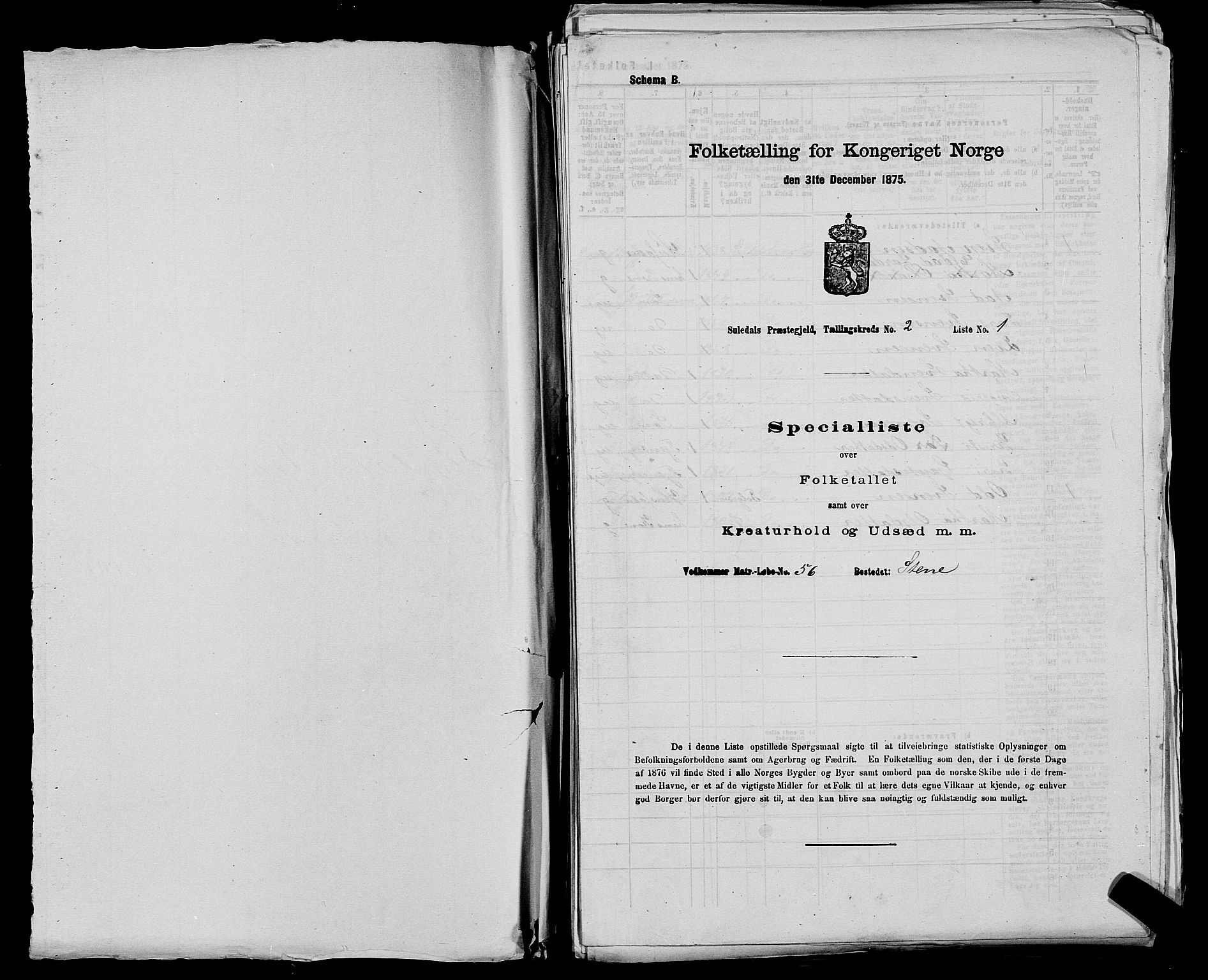 SAST, 1875 census for 1134P Suldal, 1875, p. 168