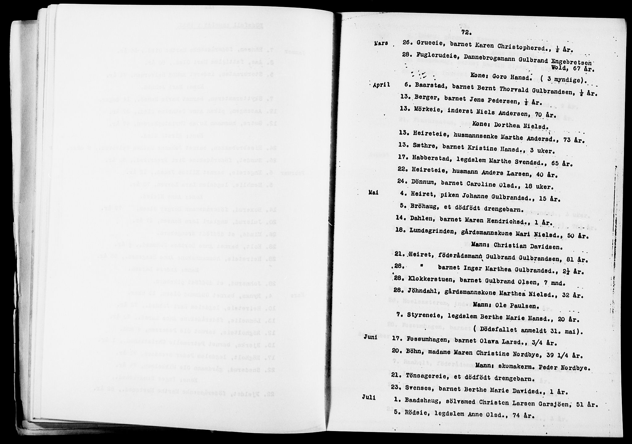 Eidsvoll prestekontor Kirkebøker, AV/SAO-A-10888/O/Oa/L0005: Other parish register no. 5, 1815-1865, p. 72
