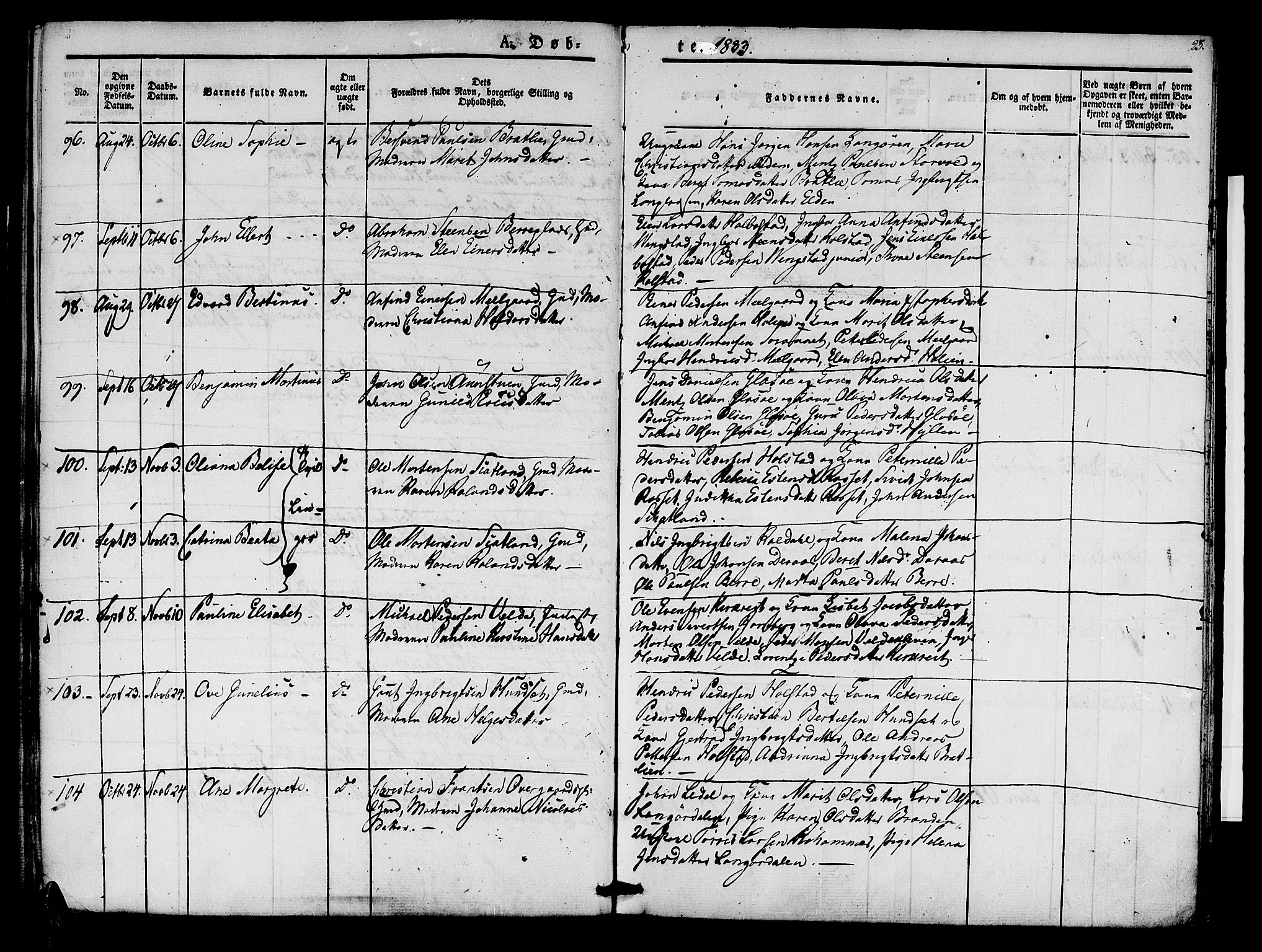 Ministerialprotokoller, klokkerbøker og fødselsregistre - Nord-Trøndelag, AV/SAT-A-1458/741/L0391: Parish register (official) no. 741A05, 1831-1836, p. 23