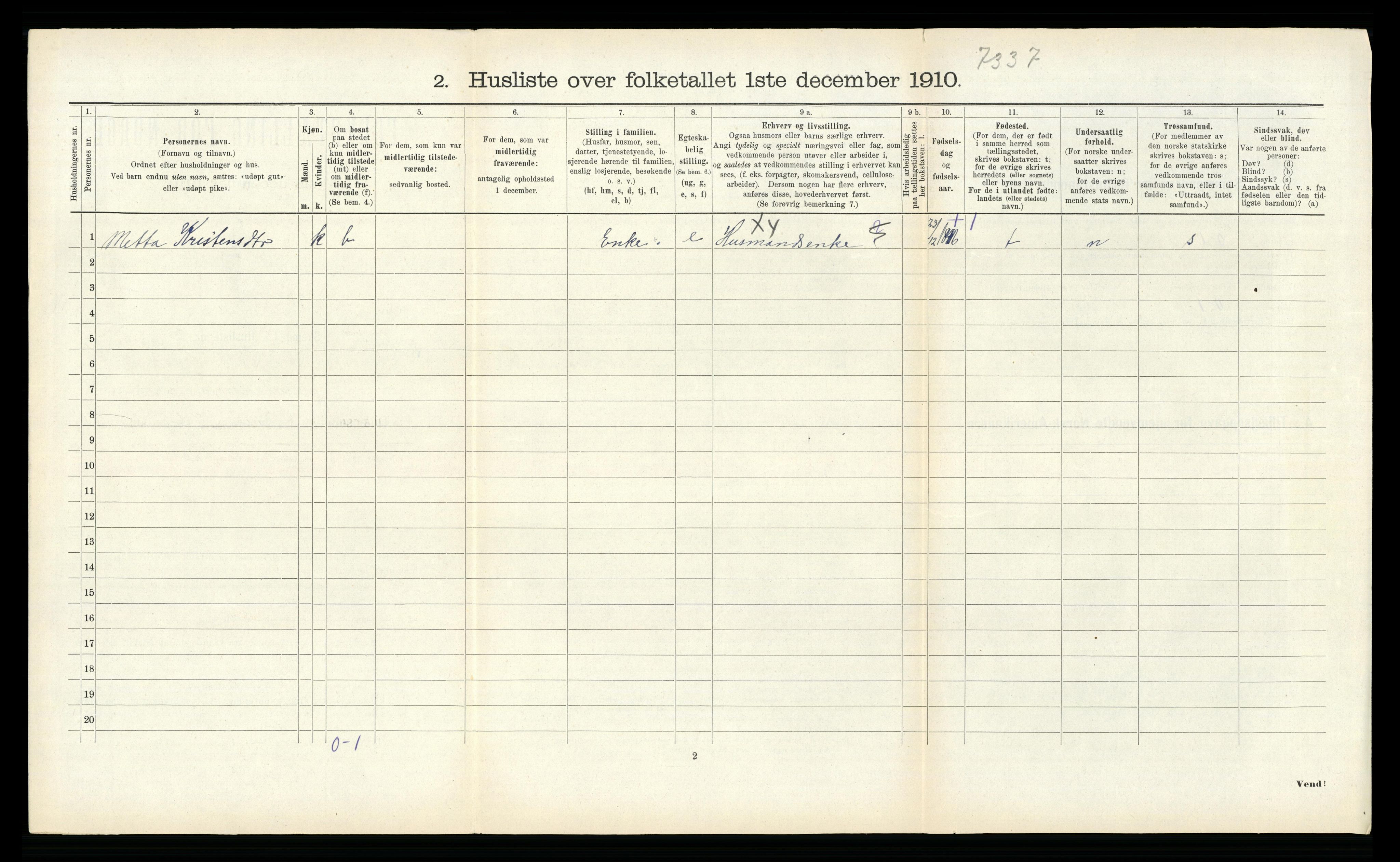 RA, 1910 census for Aurland, 1910, p. 266