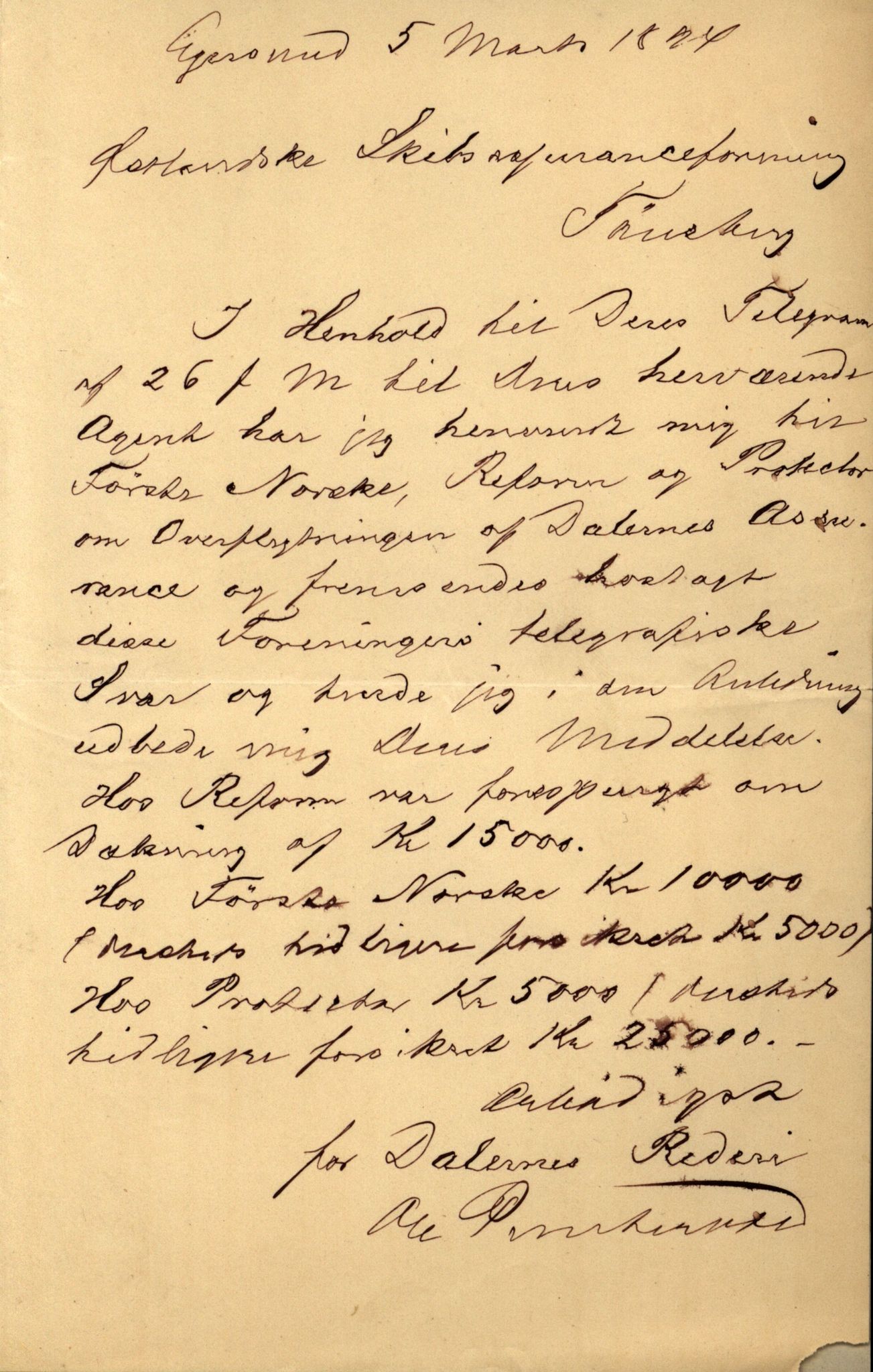 Pa 63 - Østlandske skibsassuranceforening, VEMU/A-1079/G/Ga/L0030/0008: Havaridokumenter / Skjoldmoen, Dalerne, Union, 1894, p. 62