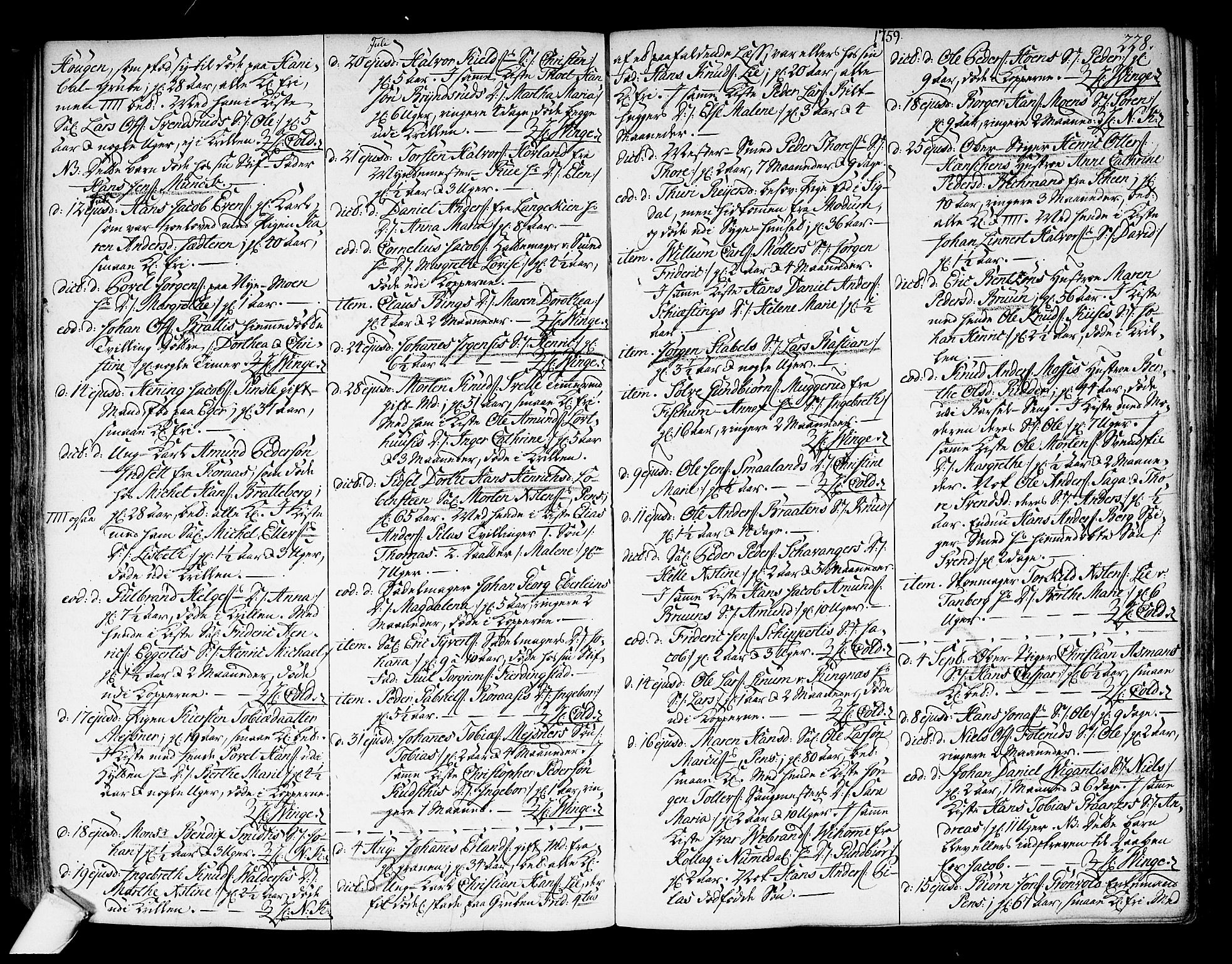 Kongsberg kirkebøker, AV/SAKO-A-22/F/Fa/L0004: Parish register (official) no. I 4, 1756-1768, p. 228