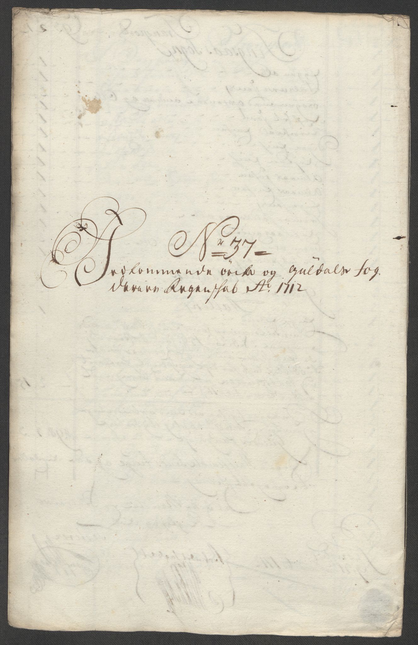 Rentekammeret inntil 1814, Reviderte regnskaper, Fogderegnskap, AV/RA-EA-4092/R60/L3963: Fogderegnskap Orkdal og Gauldal, 1712, p. 358