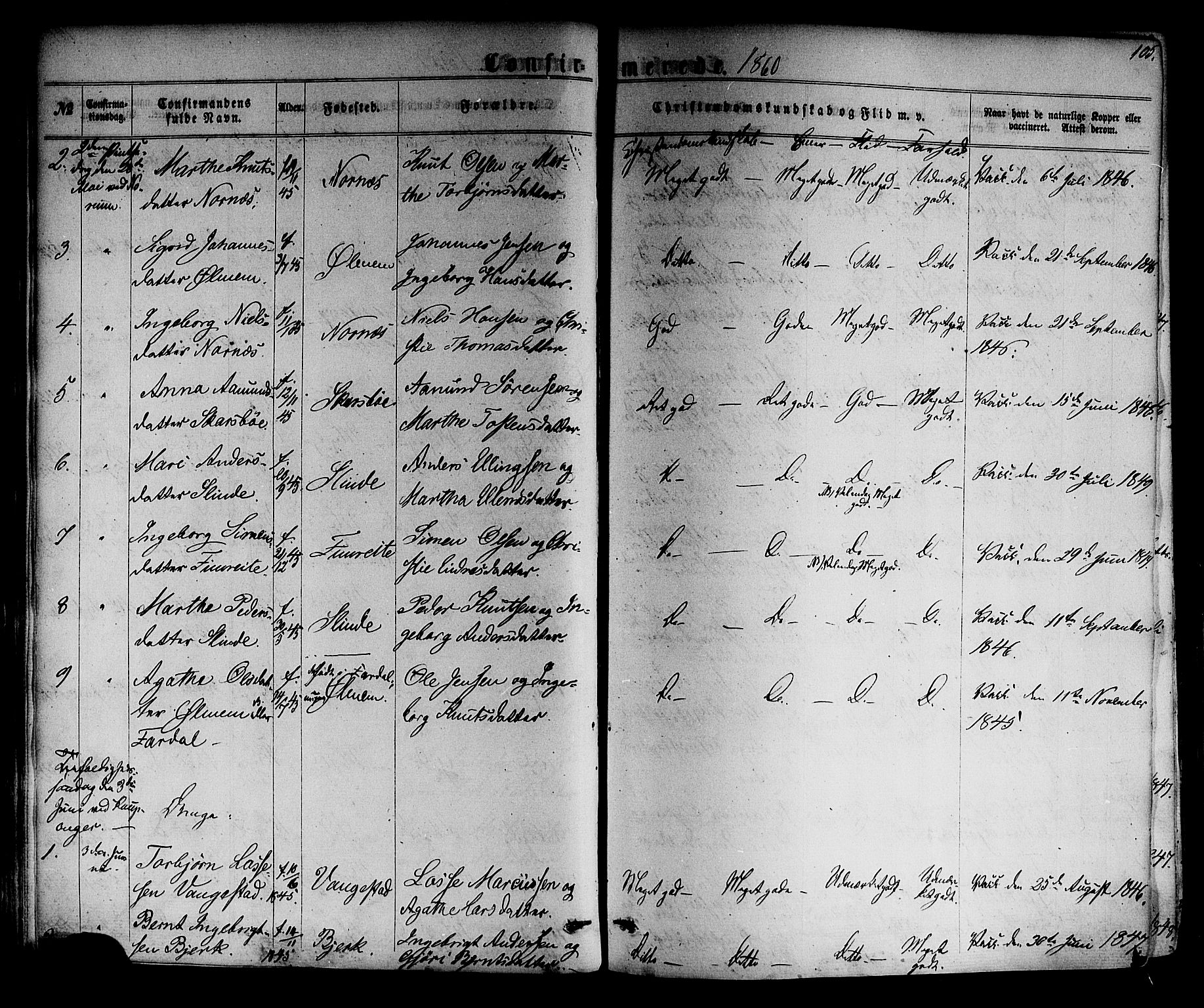 Sogndal sokneprestembete, SAB/A-81301/H/Haa/Haaa/L0013: Parish register (official) no. A 13, 1859-1877, p. 105