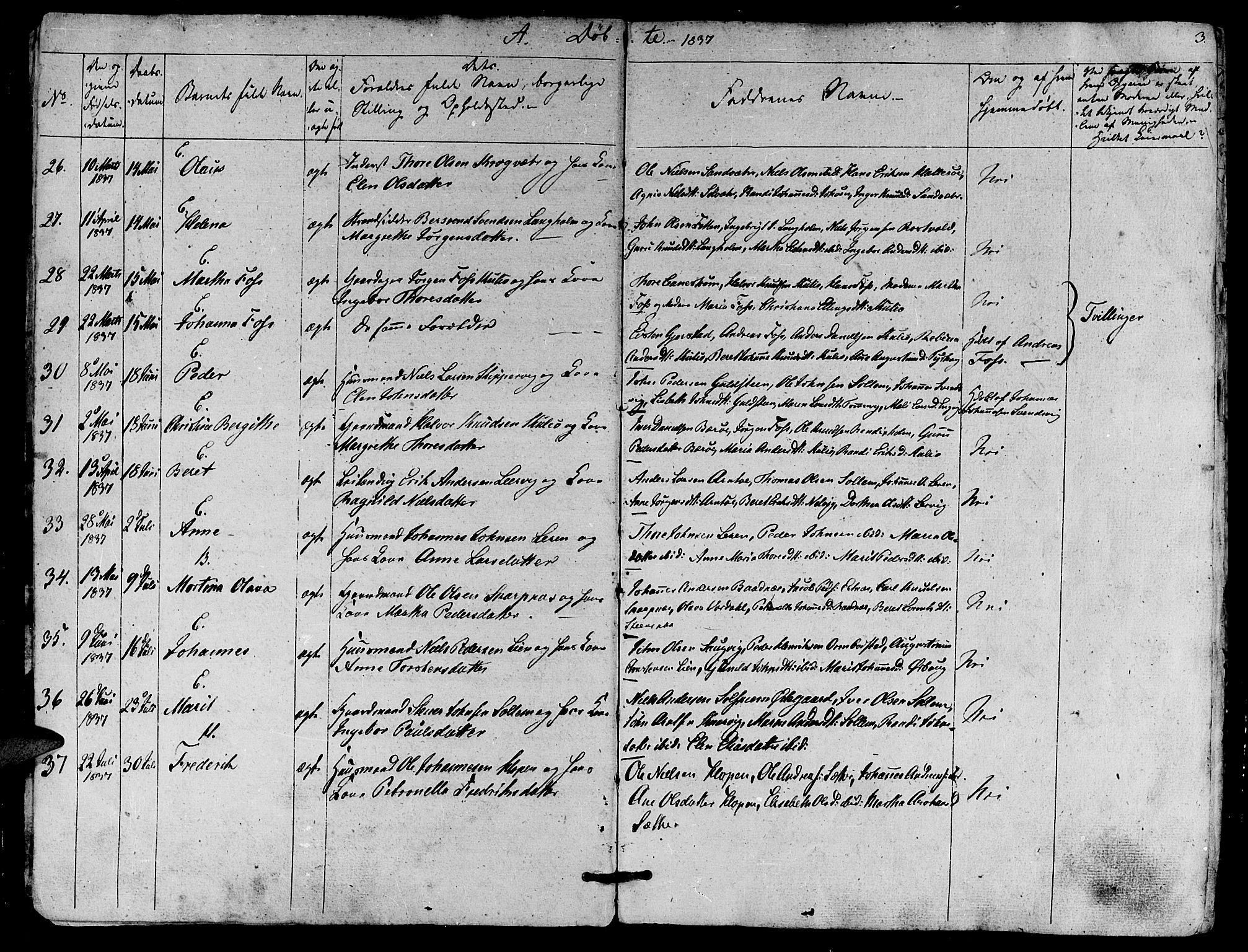 Ministerialprotokoller, klokkerbøker og fødselsregistre - Møre og Romsdal, AV/SAT-A-1454/581/L0936: Parish register (official) no. 581A04, 1836-1852, p. 3