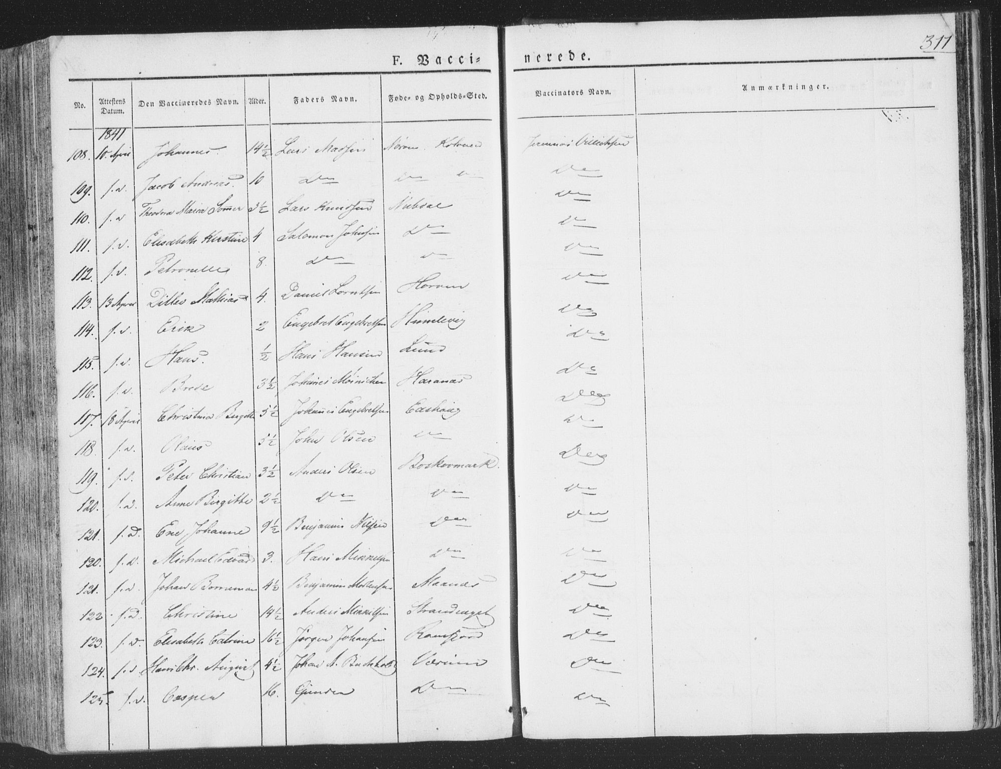 Ministerialprotokoller, klokkerbøker og fødselsregistre - Nord-Trøndelag, AV/SAT-A-1458/780/L0639: Parish register (official) no. 780A04, 1830-1844, p. 311