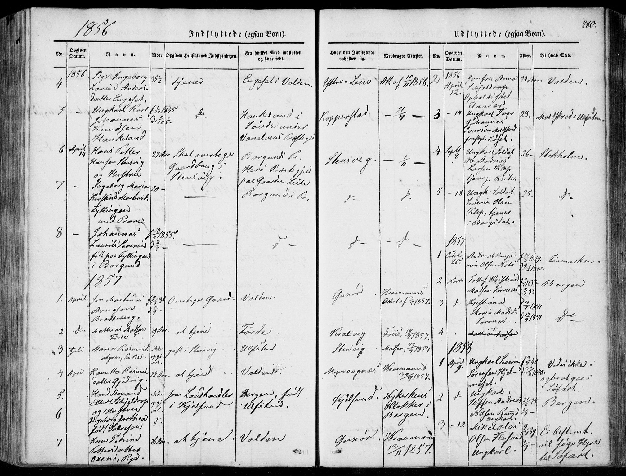 Ministerialprotokoller, klokkerbøker og fødselsregistre - Møre og Romsdal, AV/SAT-A-1454/507/L0070: Parish register (official) no. 507A05, 1842-1873, p. 280