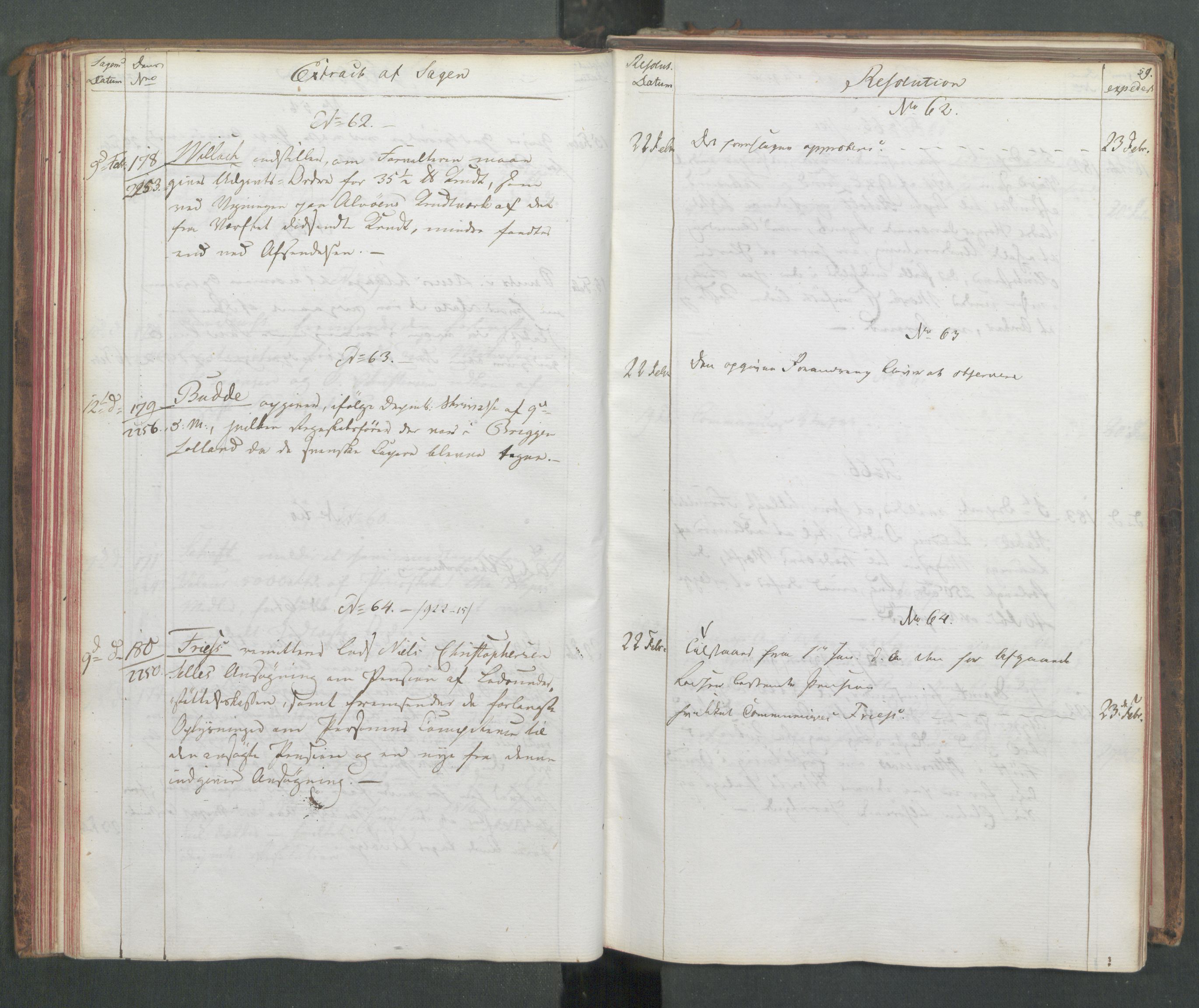 Marinedepartementet/ Marine- og postdepartementet, AV/RA-RAFA-3792/C/L0003: 7de Departements Journal, 1815-1816, p. 59