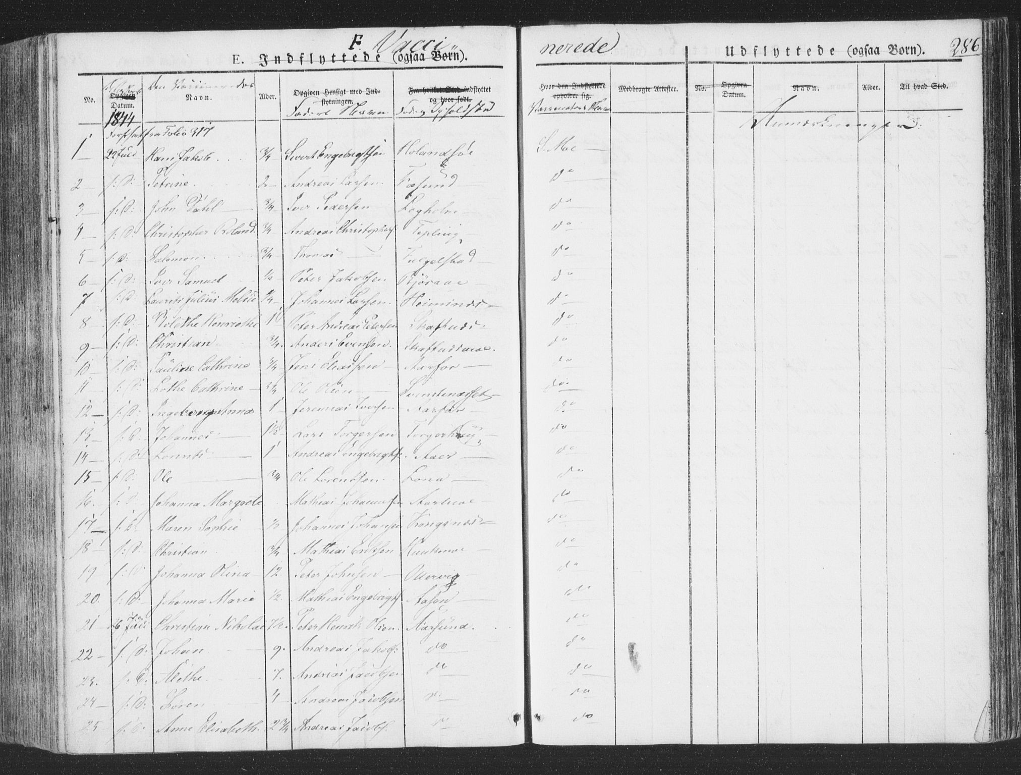 Ministerialprotokoller, klokkerbøker og fødselsregistre - Nord-Trøndelag, SAT/A-1458/780/L0639: Parish register (official) no. 780A04, 1830-1844, p. 286