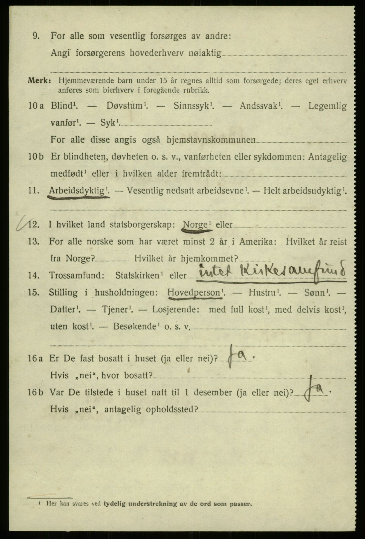 SAB, 1920 census for Bergen, 1920, p. 197489