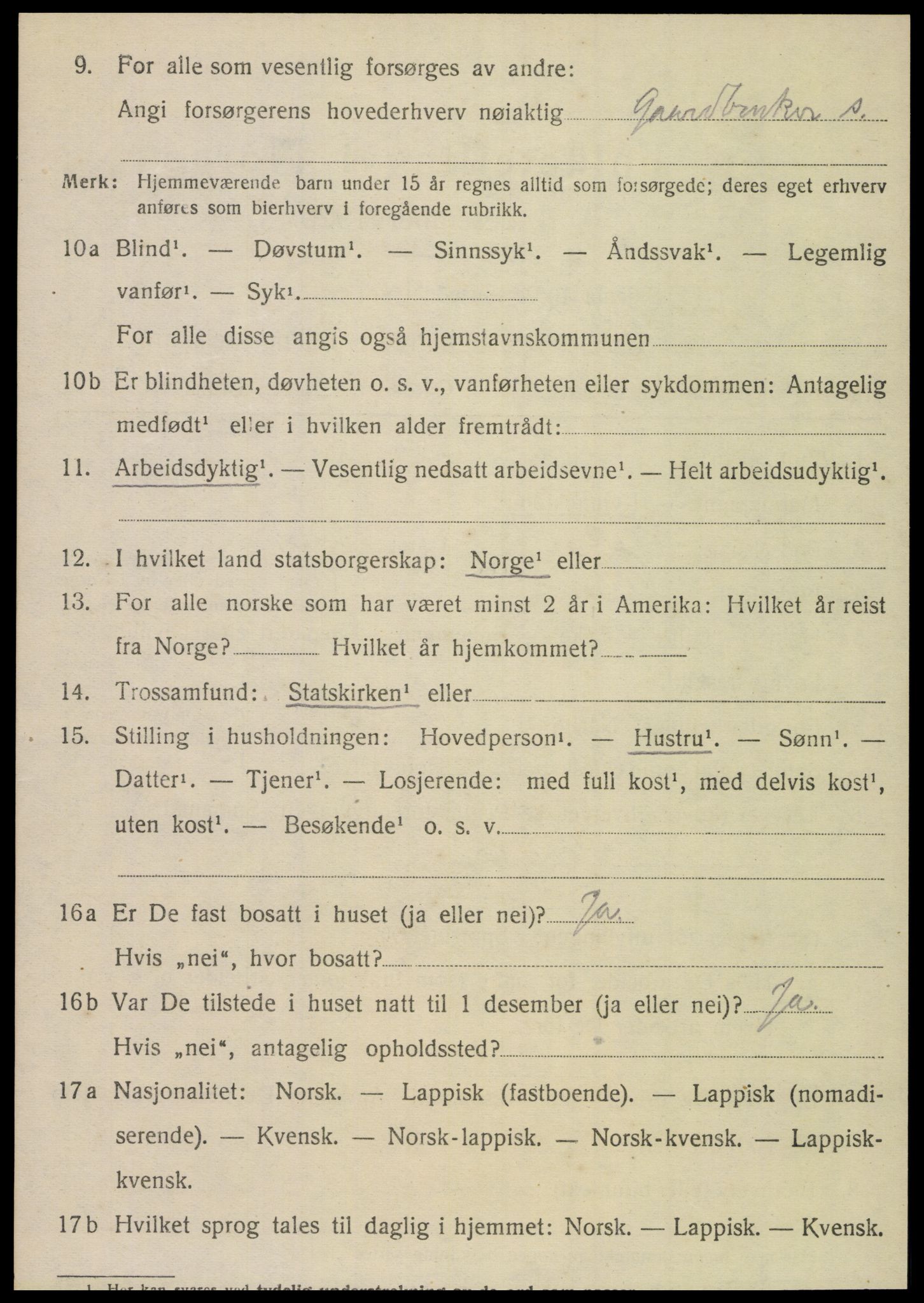 SAT, 1920 census for Hemnes, 1920, p. 5475