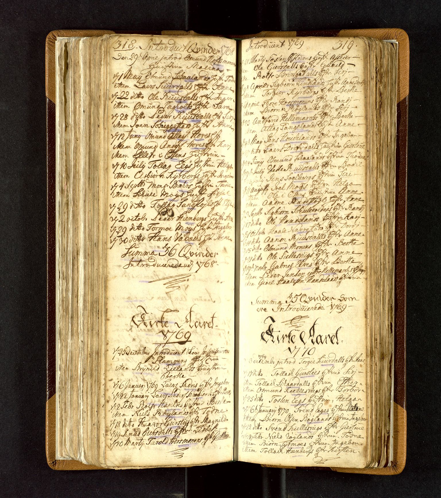 Lund sokneprestkontor, AV/SAST-A-101809/S06/L0003: Parish register (official) no. A 3, 1761-1801, p. 318-319