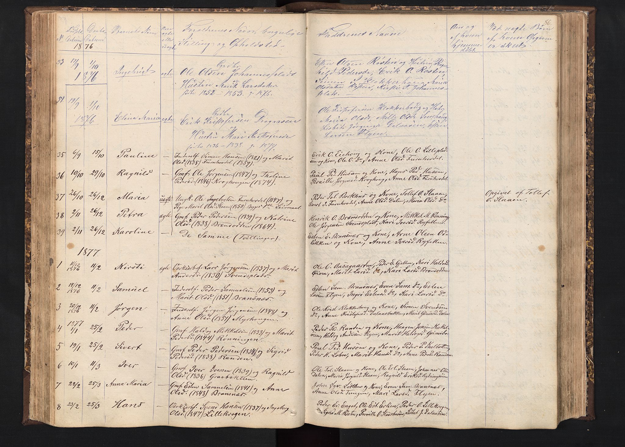 Alvdal prestekontor, SAH/PREST-060/H/Ha/Hab/L0001: Parish register (copy) no. 1, 1857-1893, p. 86
