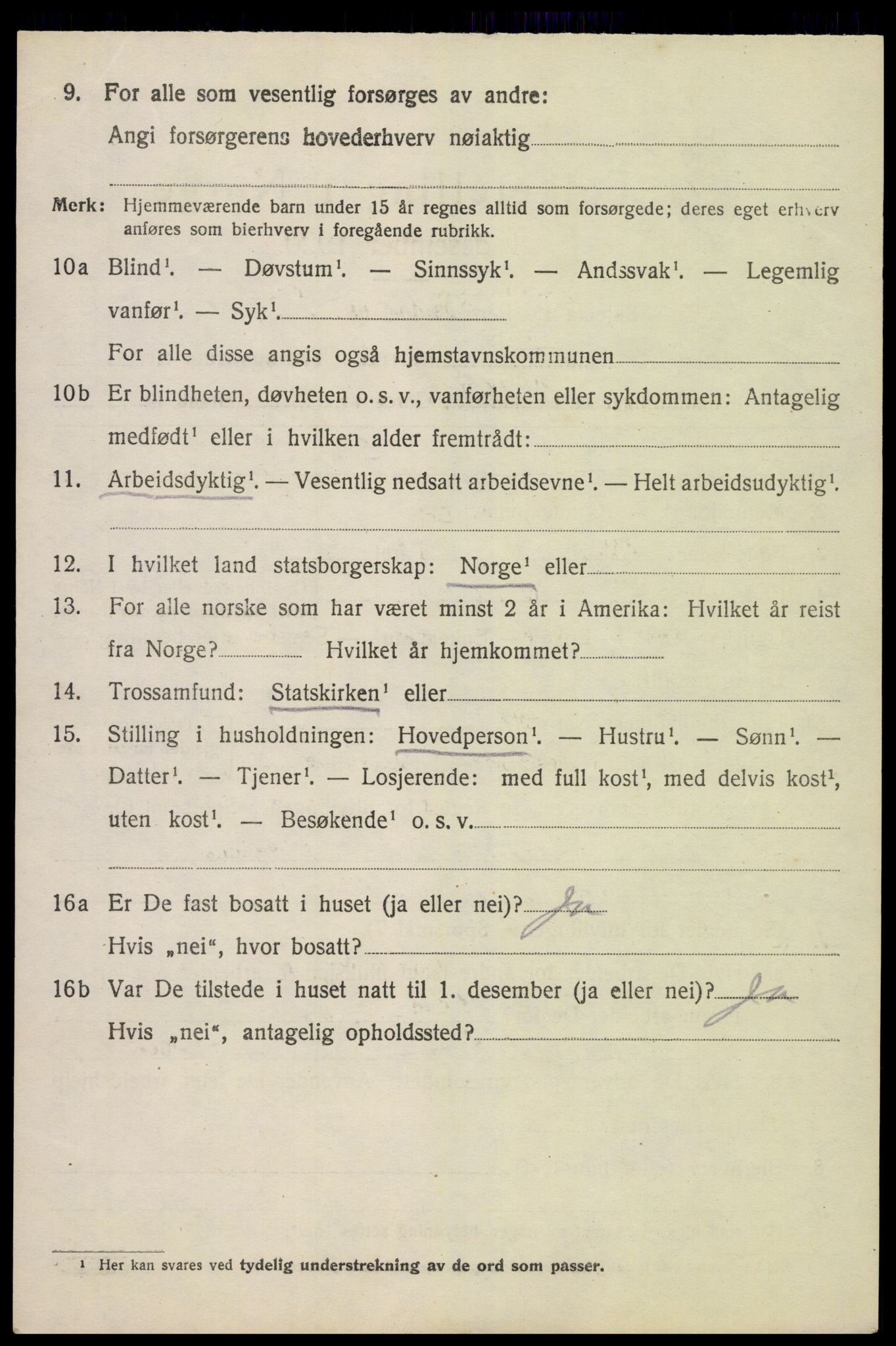 SAK, 1920 census for Fjære, 1920, p. 6332