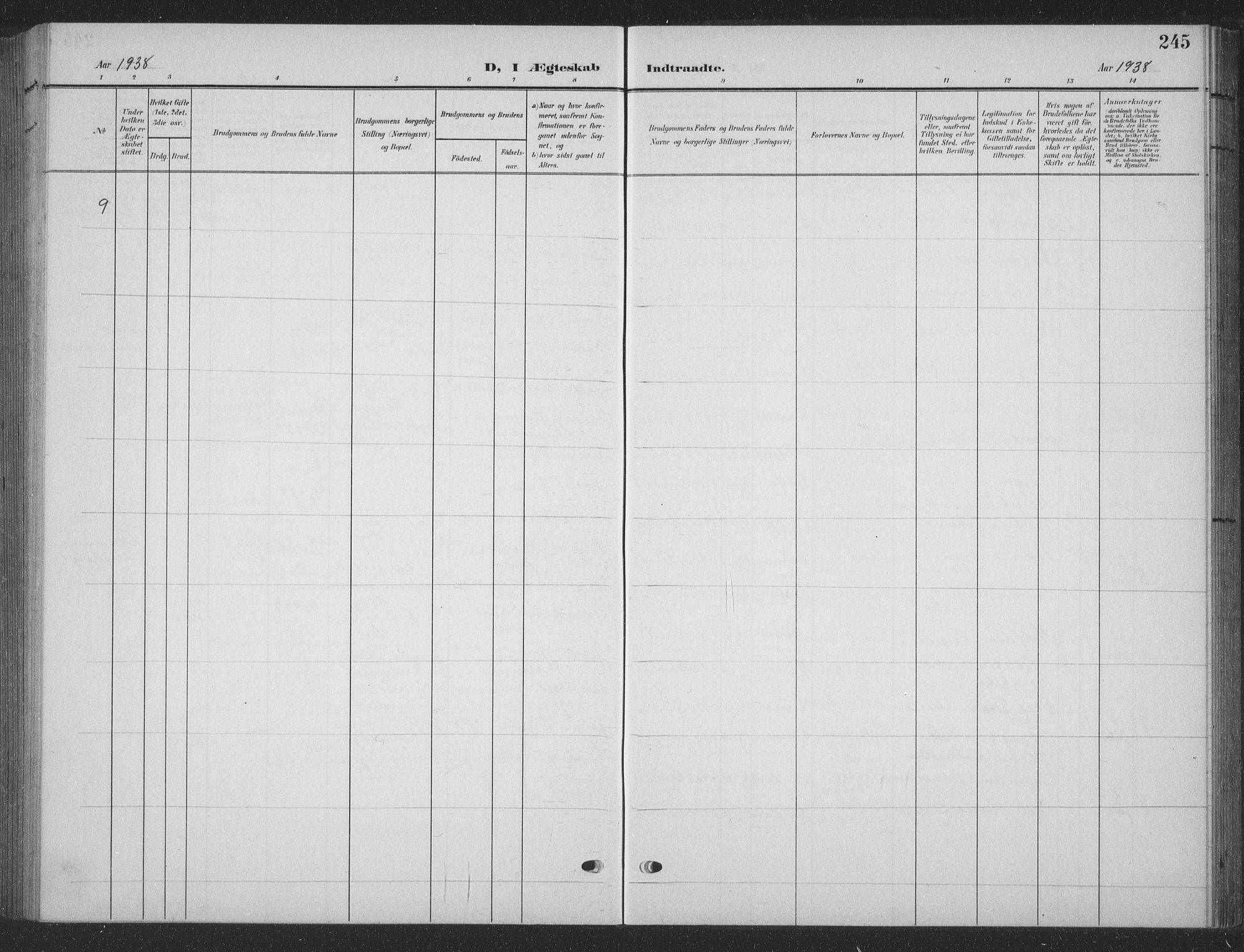 Ministerialprotokoller, klokkerbøker og fødselsregistre - Nordland, AV/SAT-A-1459/835/L0533: Parish register (copy) no. 835C05, 1906-1939, p. 245