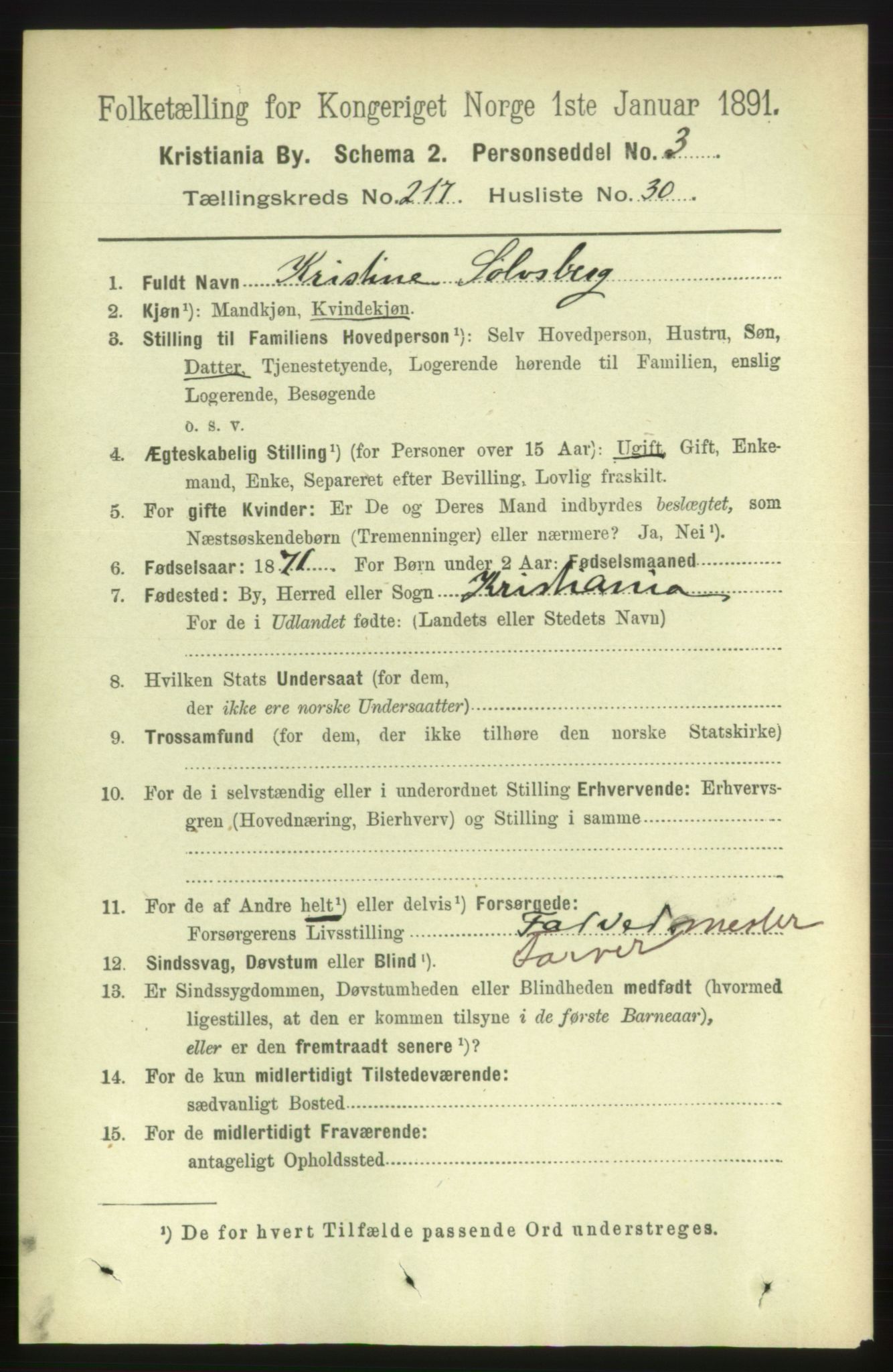 RA, 1891 census for 0301 Kristiania, 1891, p. 129049