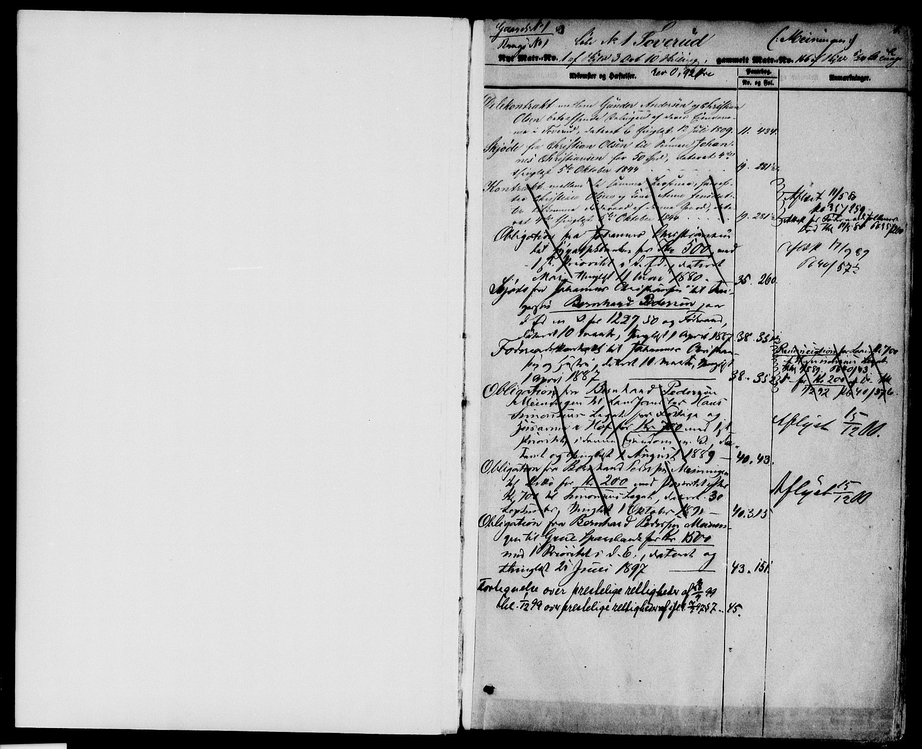 Solør tingrett, SAH/TING-008/H/Ha/Hac/L0001: Mortgage register no. A1, 1800-1900, p. 1