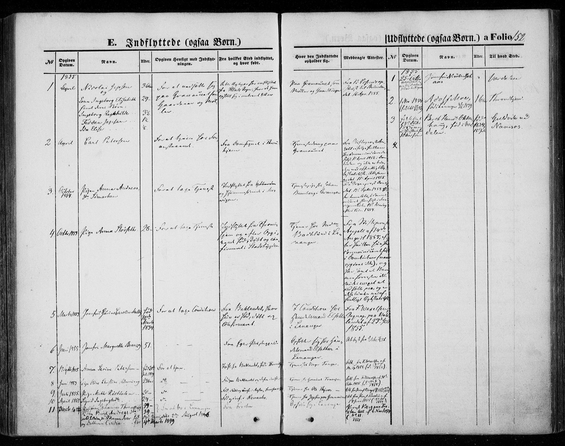 Ministerialprotokoller, klokkerbøker og fødselsregistre - Nord-Trøndelag, AV/SAT-A-1458/720/L0184: Parish register (official) no. 720A02 /1, 1855-1863, p. 152