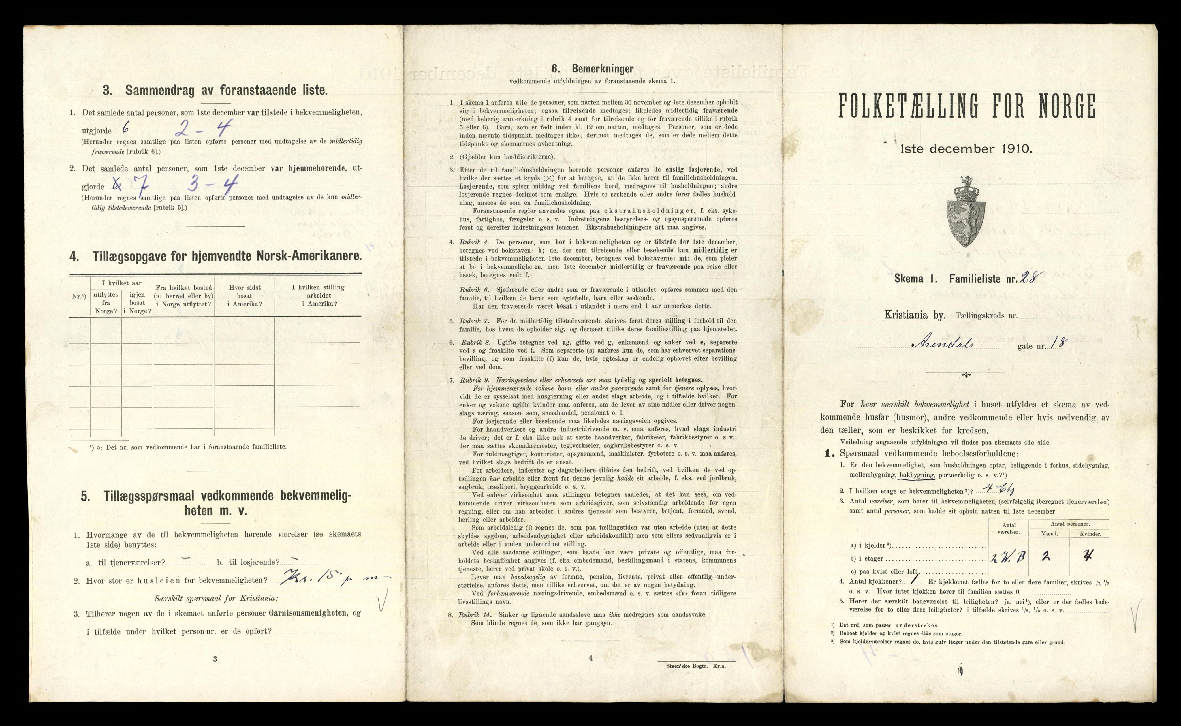 RA, 1910 census for Kristiania, 1910, p. 3565