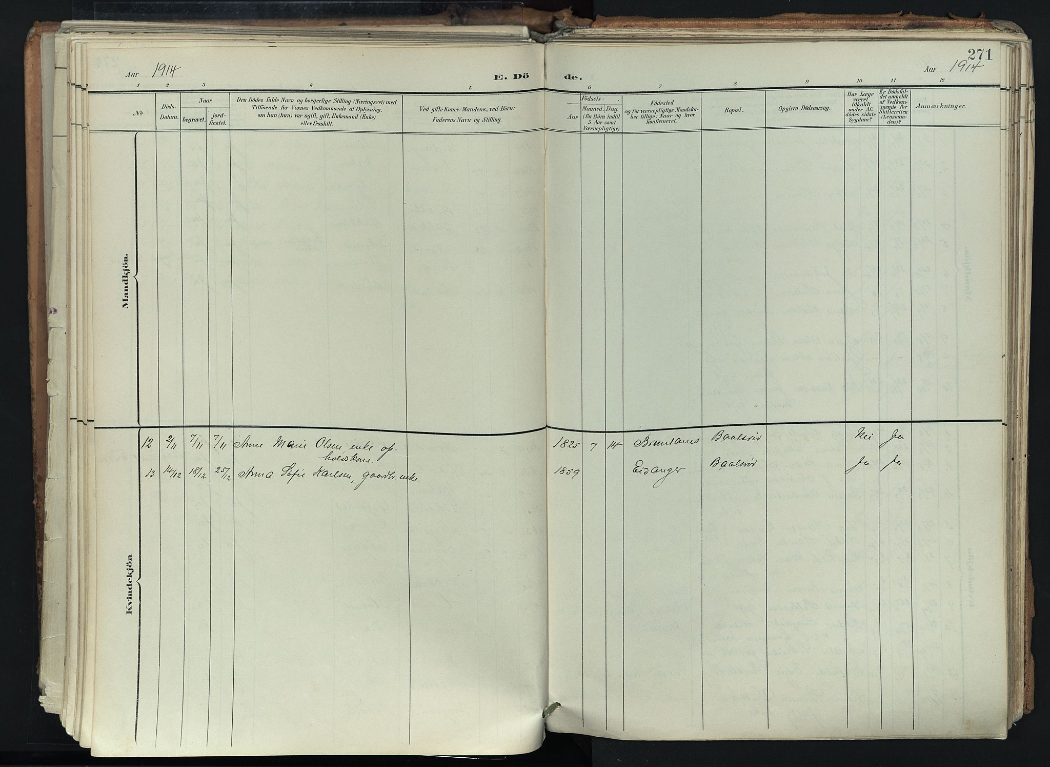 Brunlanes kirkebøker, AV/SAKO-A-342/F/Fc/L0003: Parish register (official) no. III 3, 1900-1922, p. 271