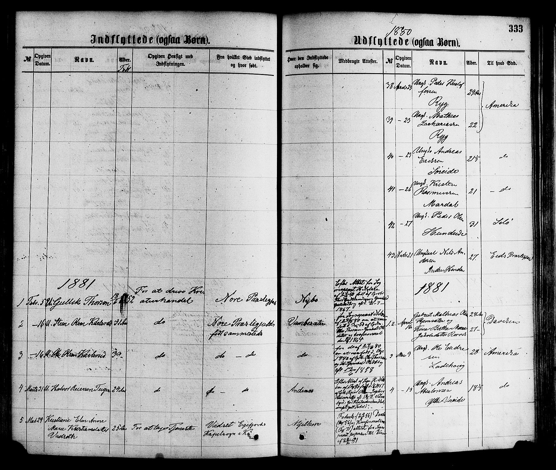 Gloppen sokneprestembete, SAB/A-80101/H/Haa/Haaa/L0010: Parish register (official) no. A 10, 1871-1884, p. 333