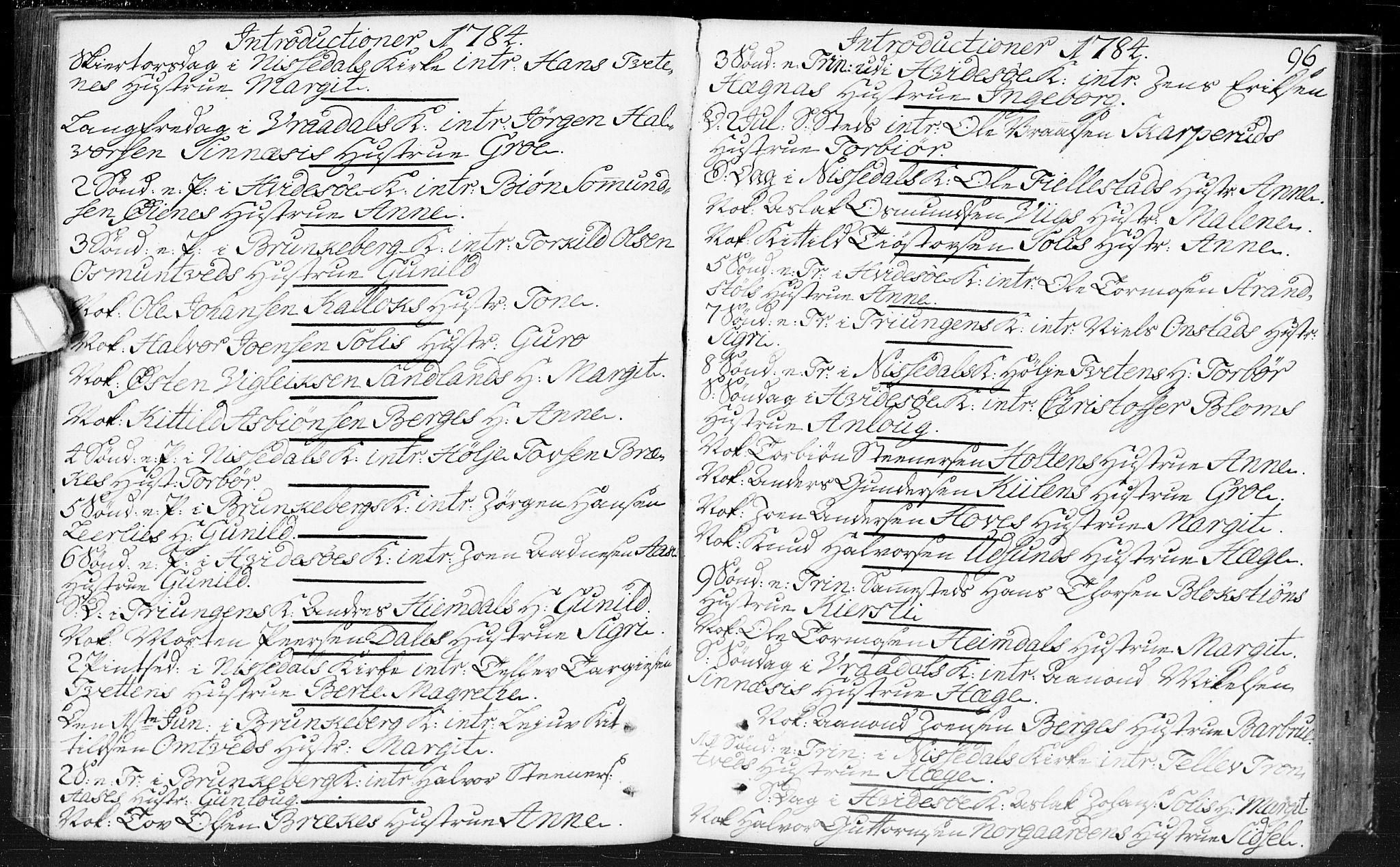 Kviteseid kirkebøker, SAKO/A-276/F/Fa/L0002: Parish register (official) no. I 2, 1773-1786, p. 96