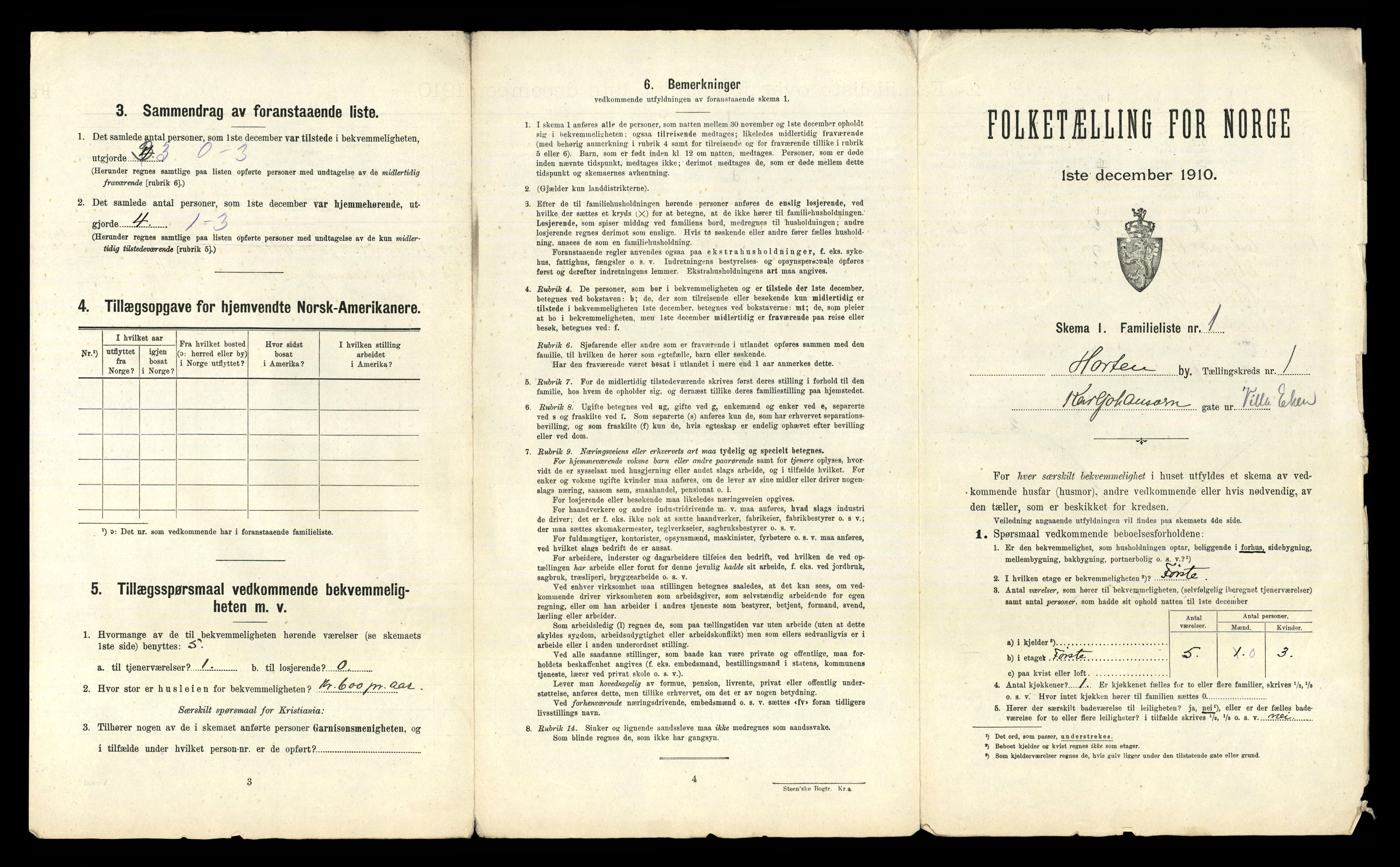 RA, 1910 census for Horten, 1910, p. 50