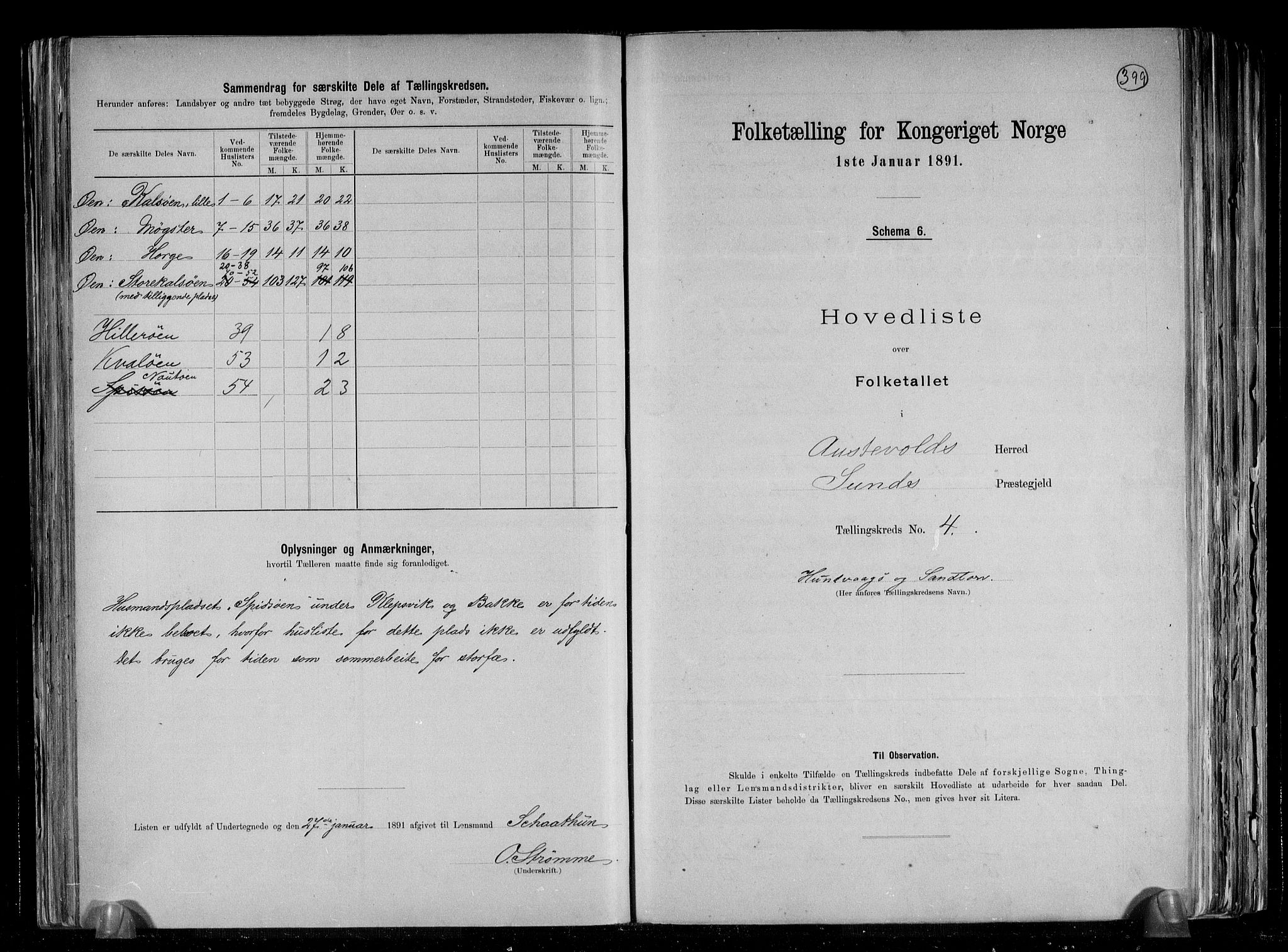 RA, 1891 census for 1244 Austevoll, 1891, p. 10