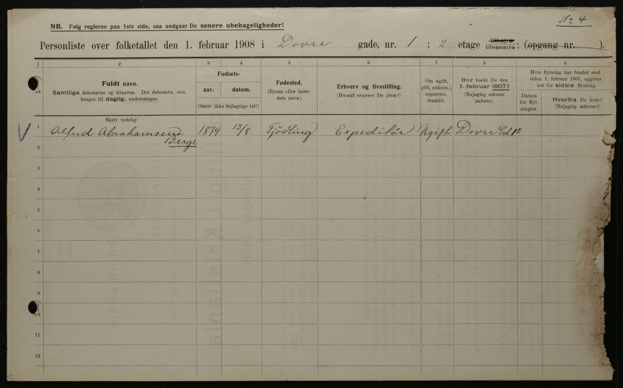 OBA, Municipal Census 1908 for Kristiania, 1908, p. 14925