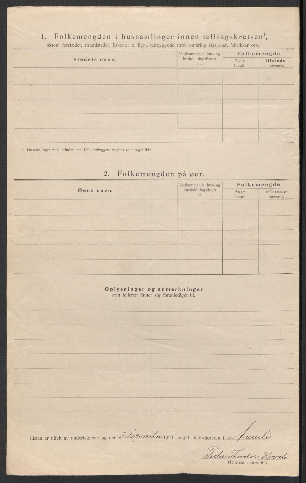 SAK, 1920 census for Åmli, 1920, p. 23