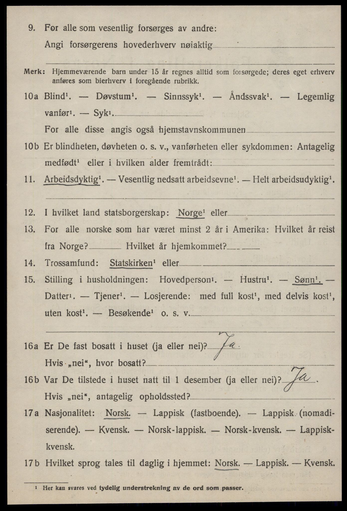 SAT, 1920 census for Horg, 1920, p. 3049