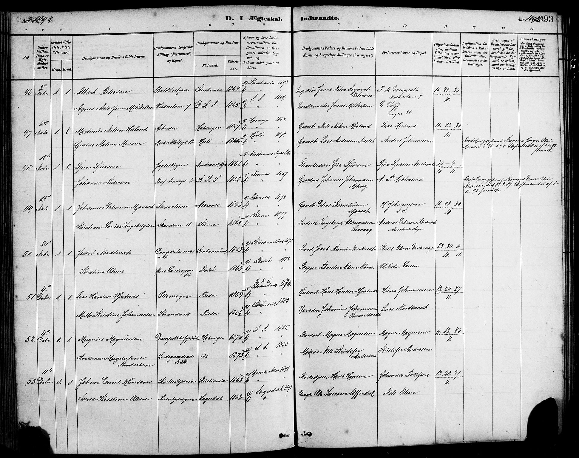 Sandviken Sokneprestembete, AV/SAB-A-77601/H/Hb/L0001: Parish register (copy) no. A 2, 1879-1892, p. 393