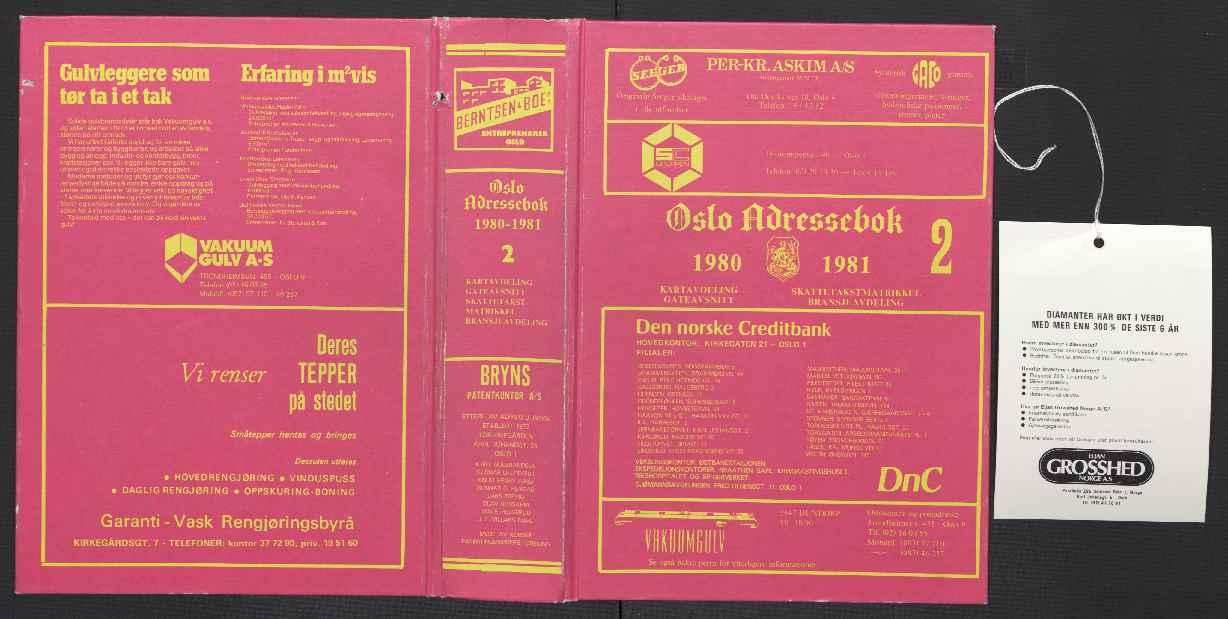 Kristiania/Oslo adressebok, PUBL/-, 1980-1981