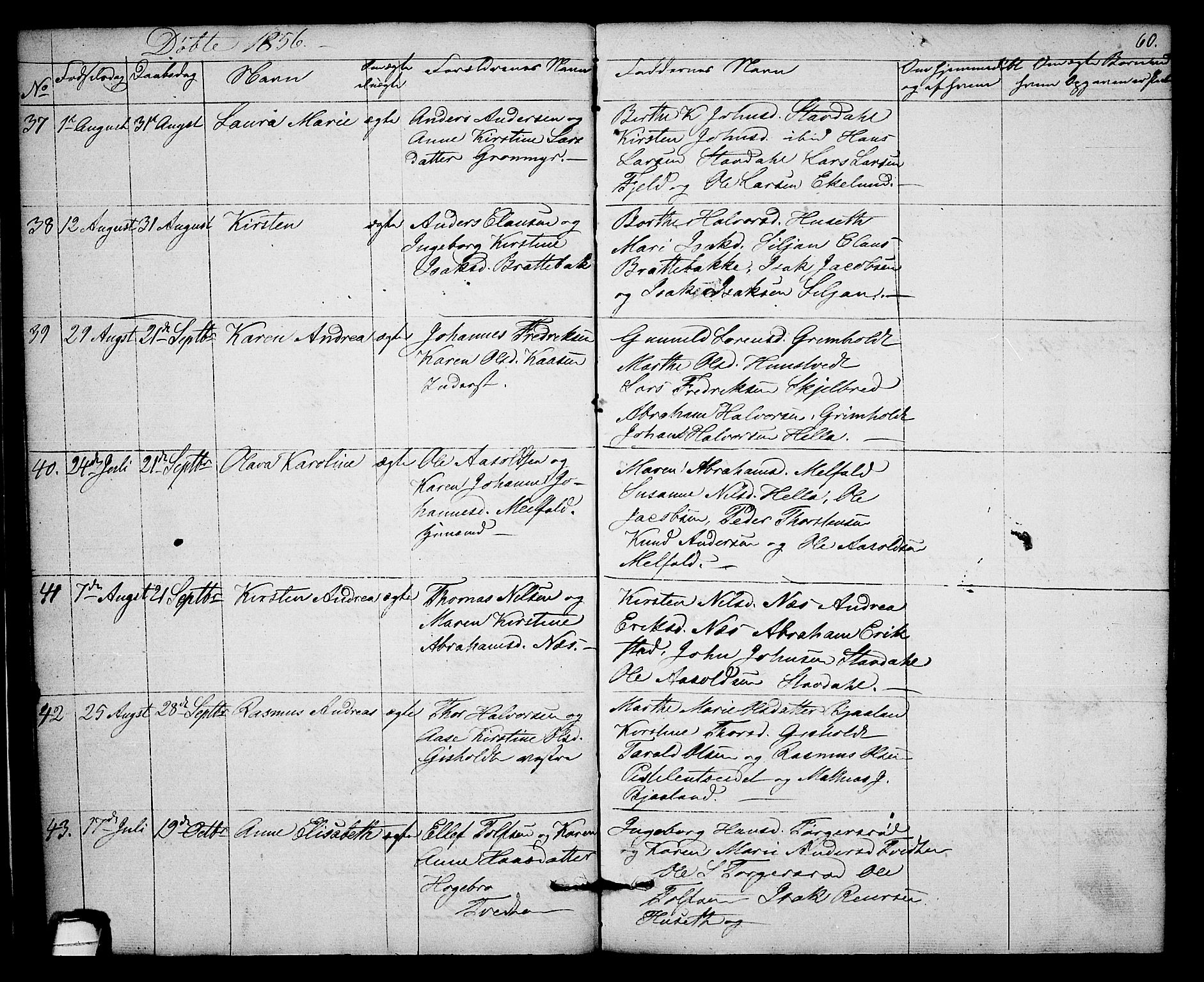 Solum kirkebøker, AV/SAKO-A-306/G/Gb/L0001: Parish register (copy) no. II 1, 1848-1859, p. 60