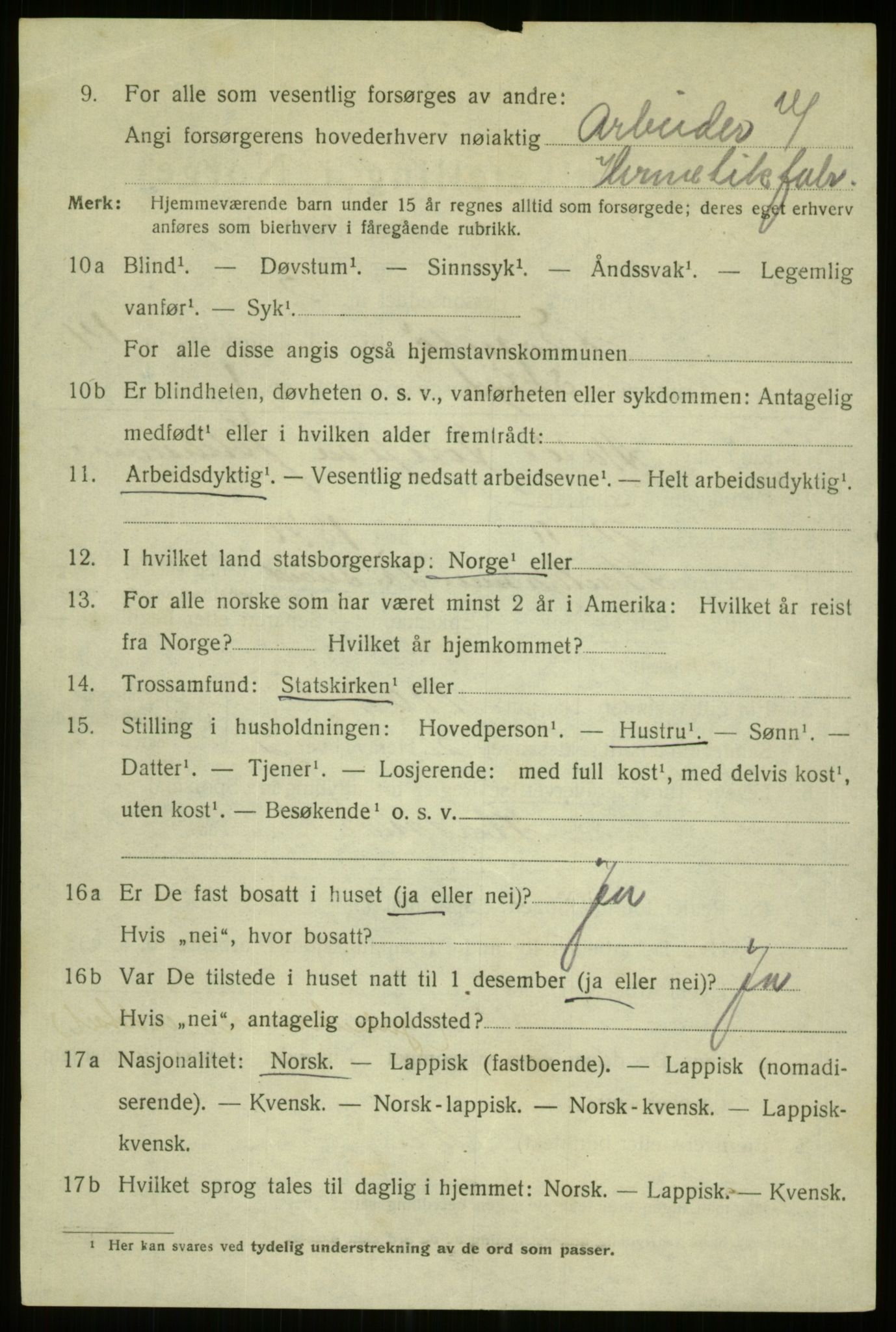 SATØ, 1920 census for Tromsø, 1920, p. 27923