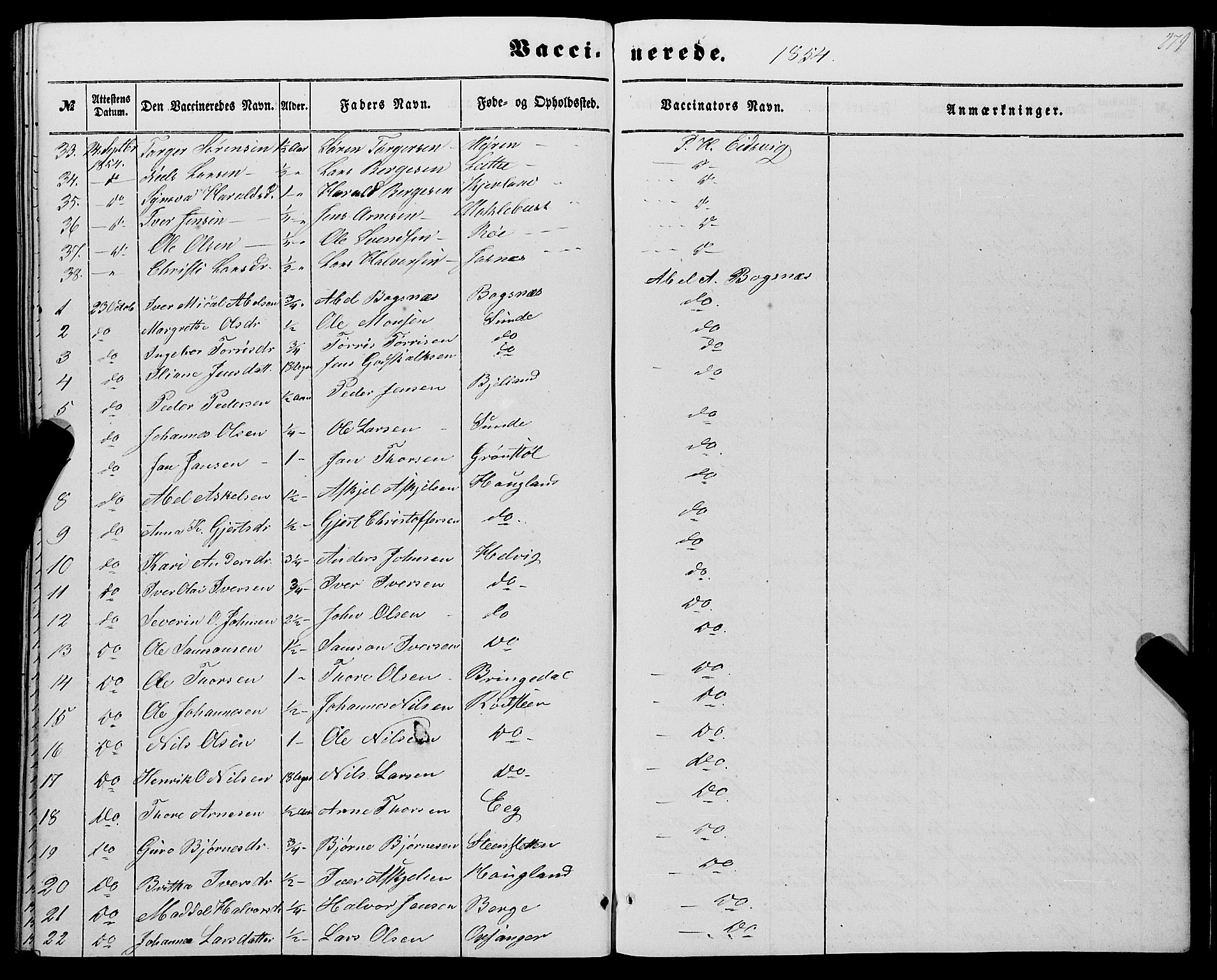 Kvinnherad sokneprestembete, AV/SAB-A-76401/H/Haa: Parish register (official) no. A 8, 1854-1872, p. 279