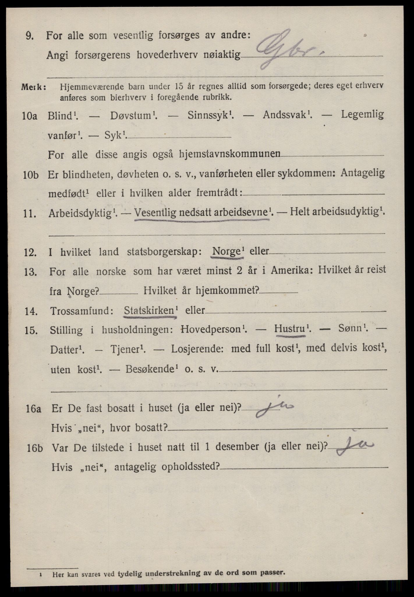 SAT, 1920 census for Fræna, 1920, p. 4540