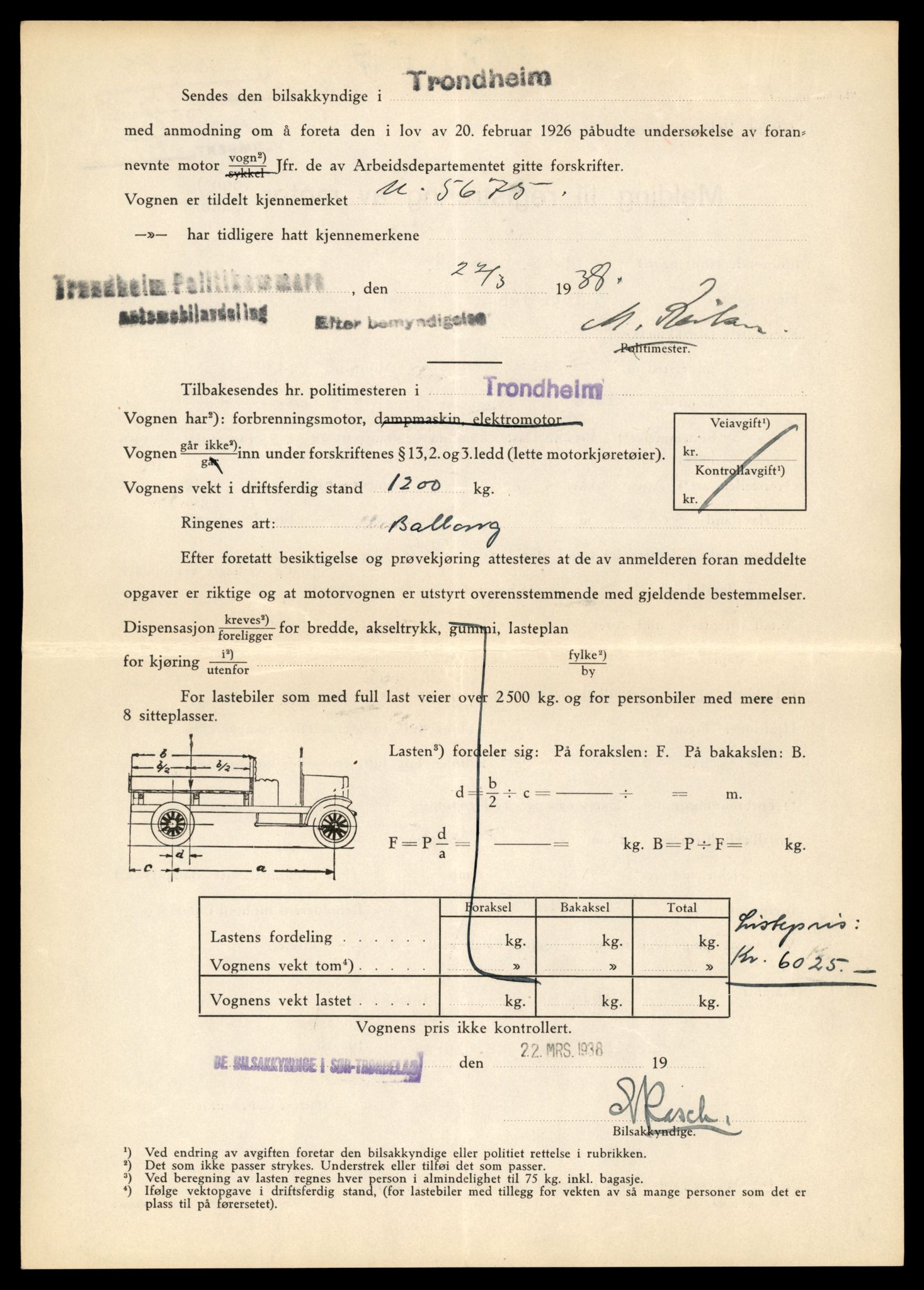 Møre og Romsdal vegkontor - Ålesund trafikkstasjon, SAT/A-4099/F/Fe/L0003: Registreringskort for kjøretøy T 232 - T 340, 1927-1998, p. 2733